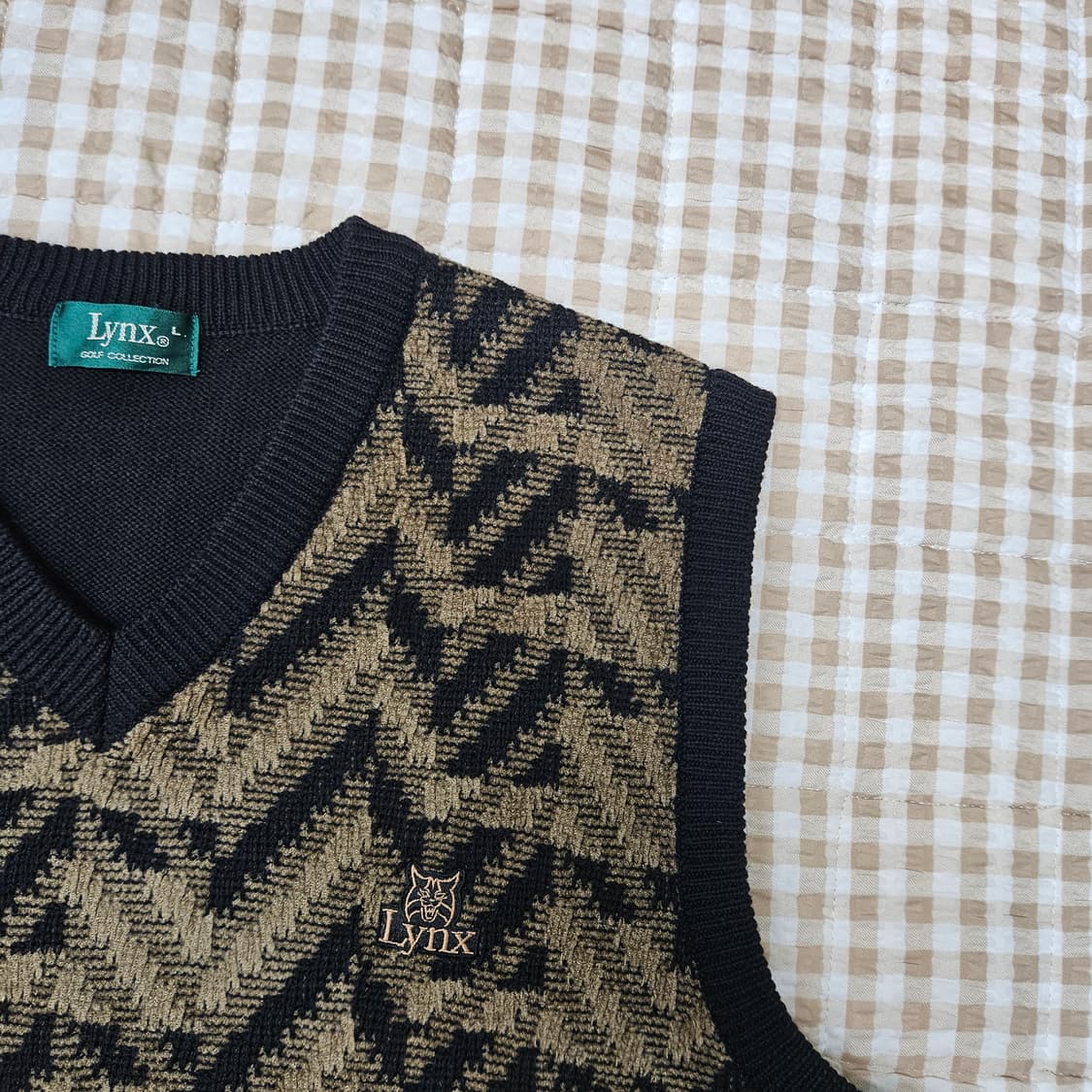 링스 골프 헨링본 니트 조끼 남자100 상품이미지3