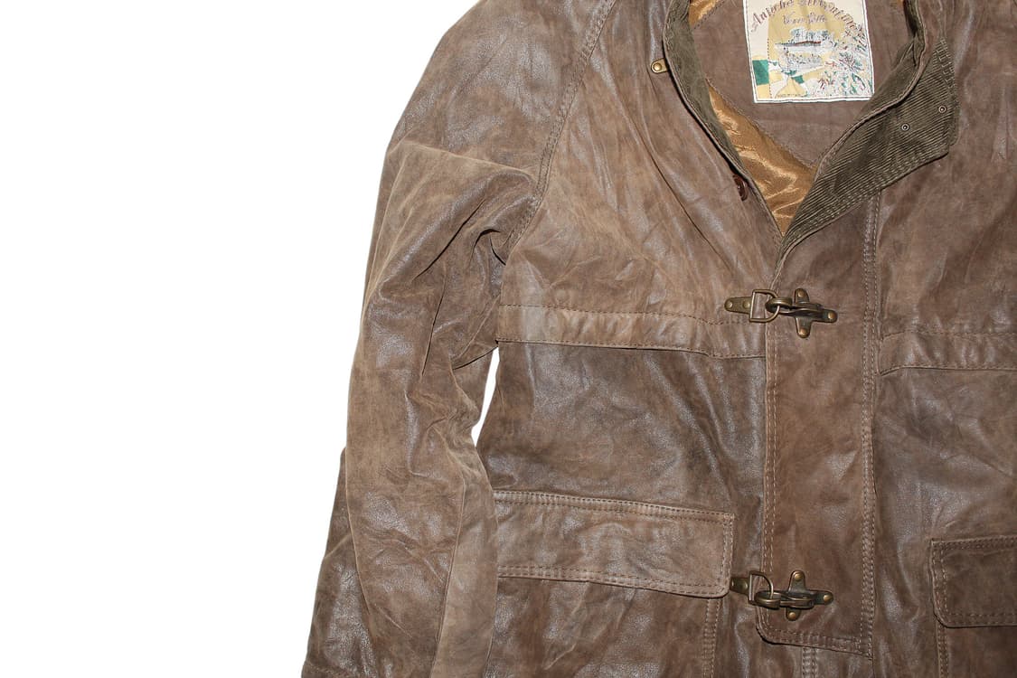 1990s ITALY 베라펠레 레더 파이어맨 코트 상품이미지4