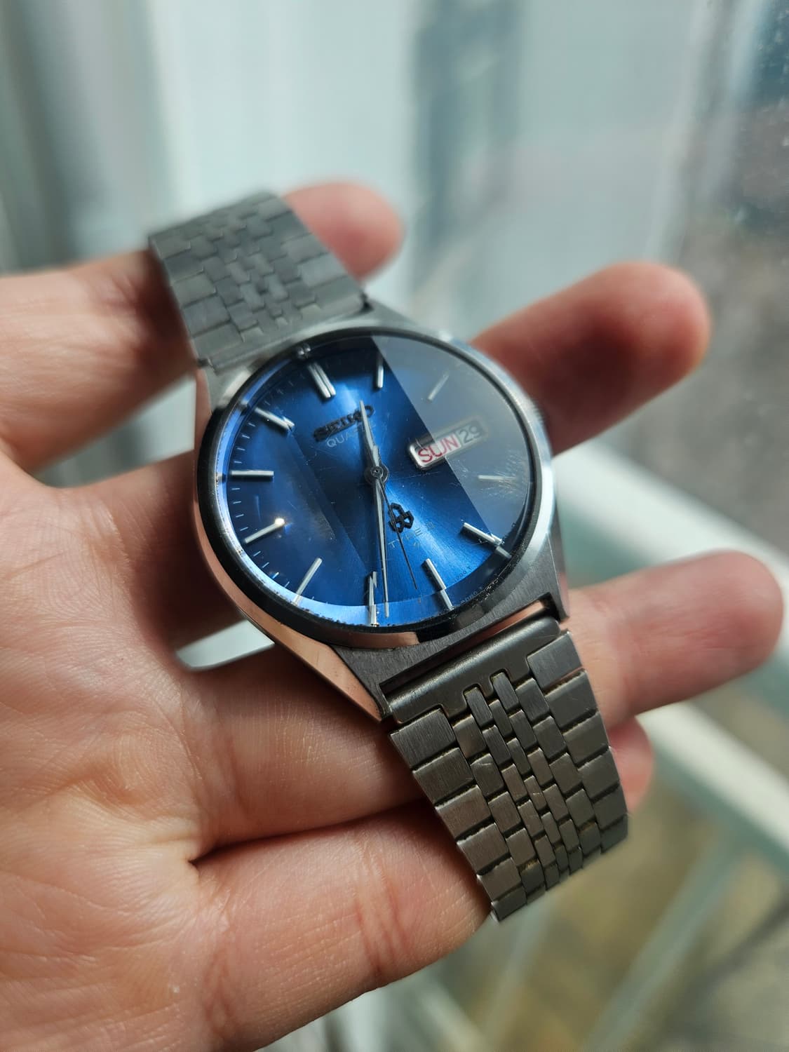 1977s 세이코 타입2 각유리 쿼츠 빈티지 시계 상품이미지1