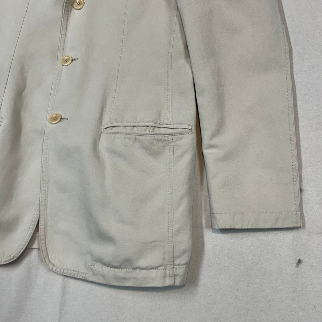 48) 아르마니 꼴레지오니 코튼 리넨 3버튼 블레이저 상품이미지4