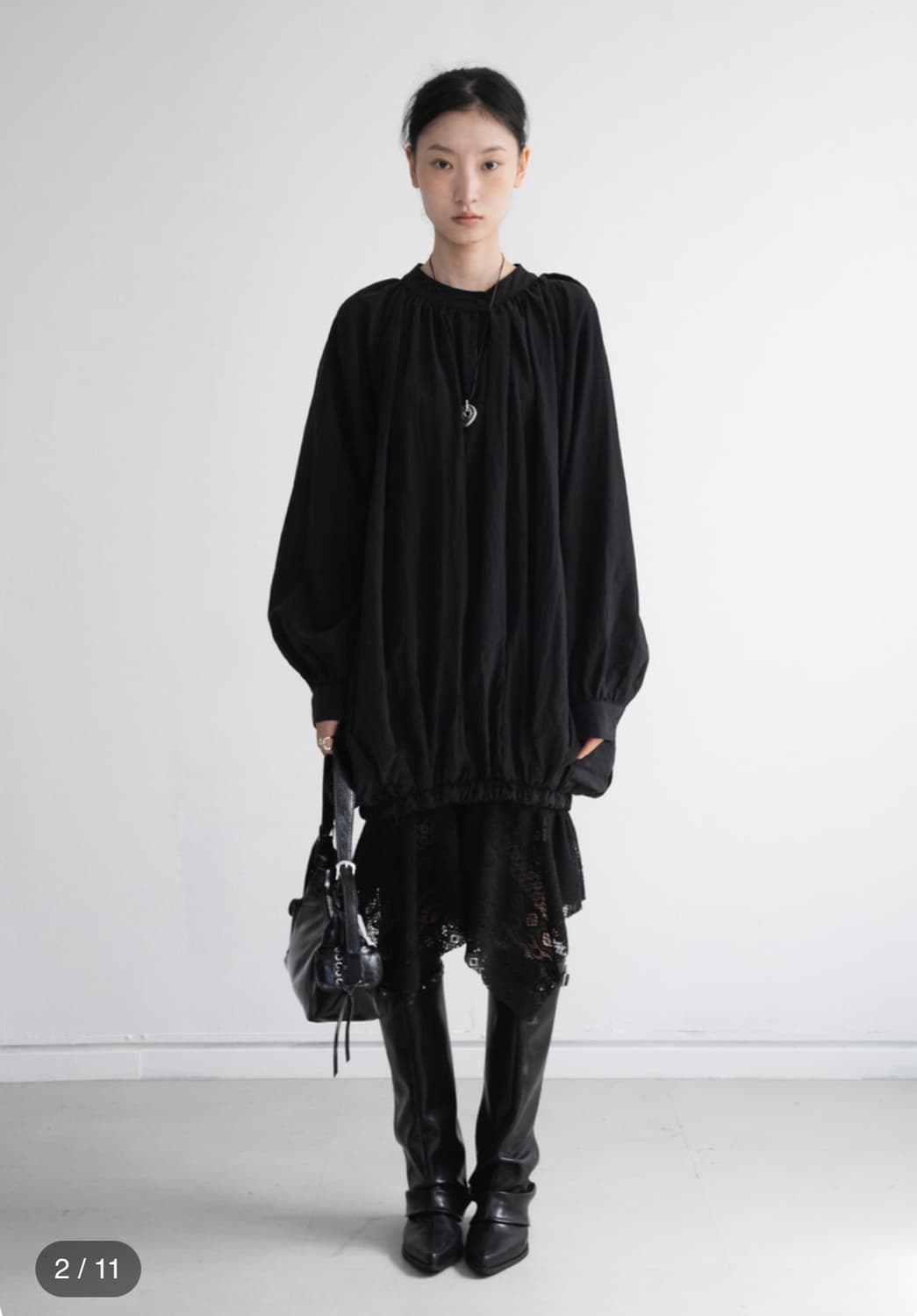 벌룬 셔링 블라우스 상품이미지2