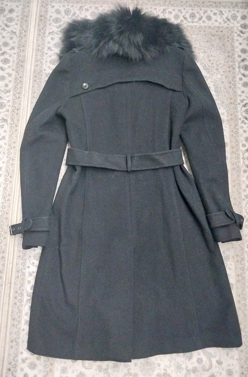 Leshop 폭스 퍼 블랙 벨트코트 66 (55까지) 상품이미지2