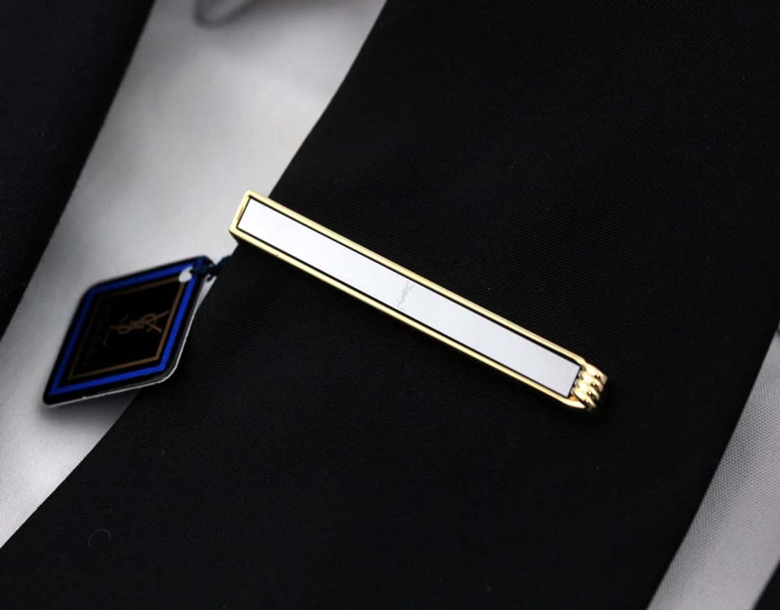 입생로랑 미사용 S등급 5.1cm 남자 명품 넥타이핀 상품이미지8