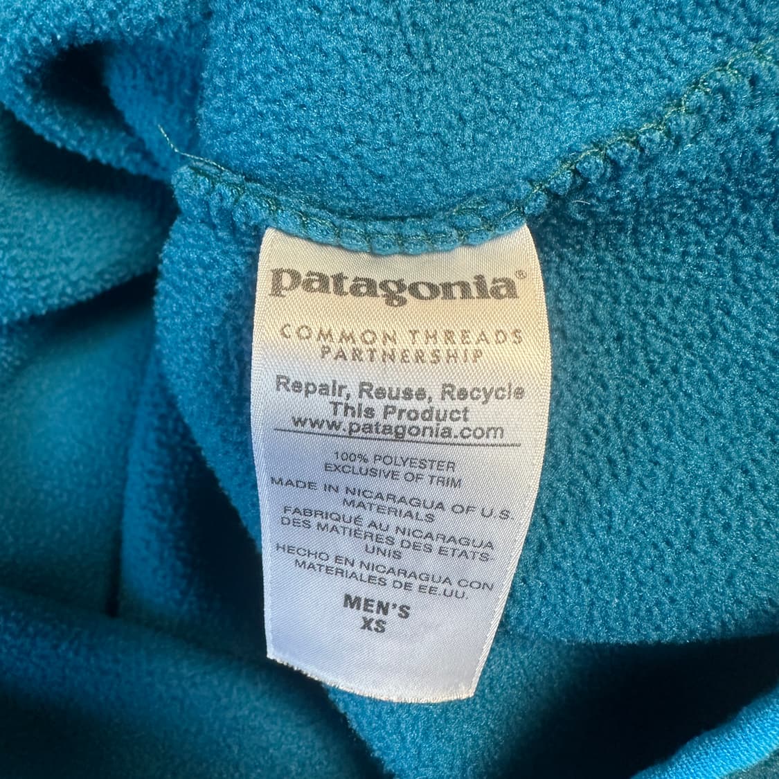 파타고니아 신칠라 그린/블루 Men's XS 상품이미지5