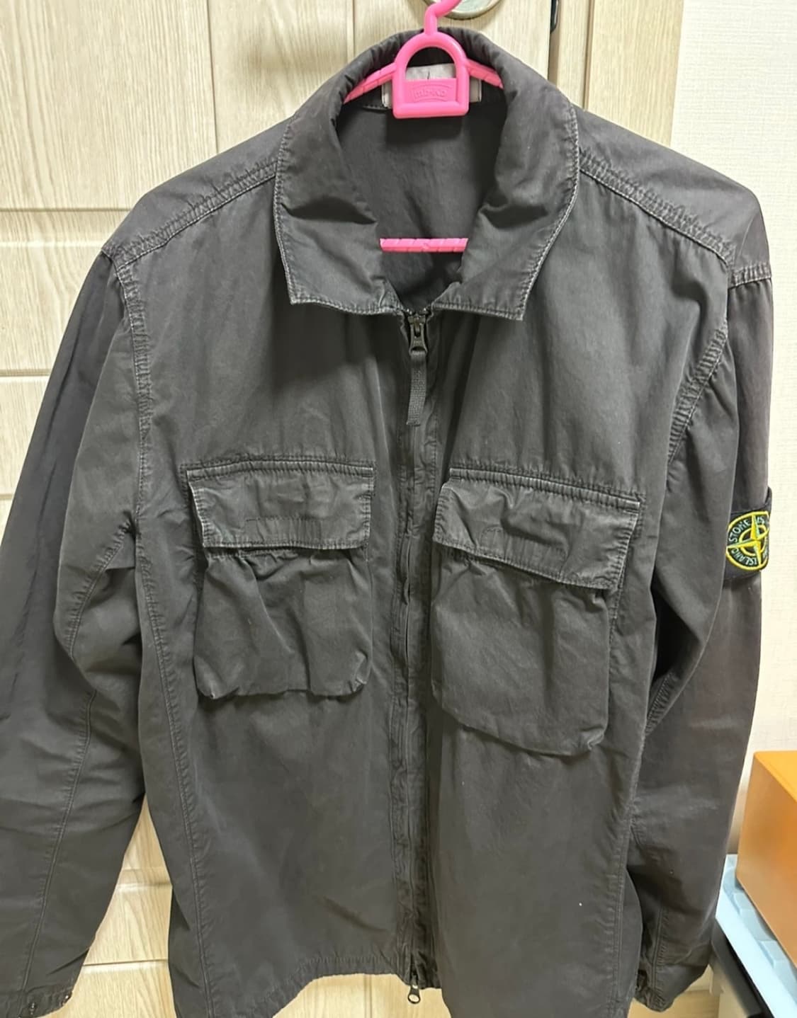 스톤아일랜드 114WN 올드이펙트 오버셔츠 블랙 L 상품이미지1