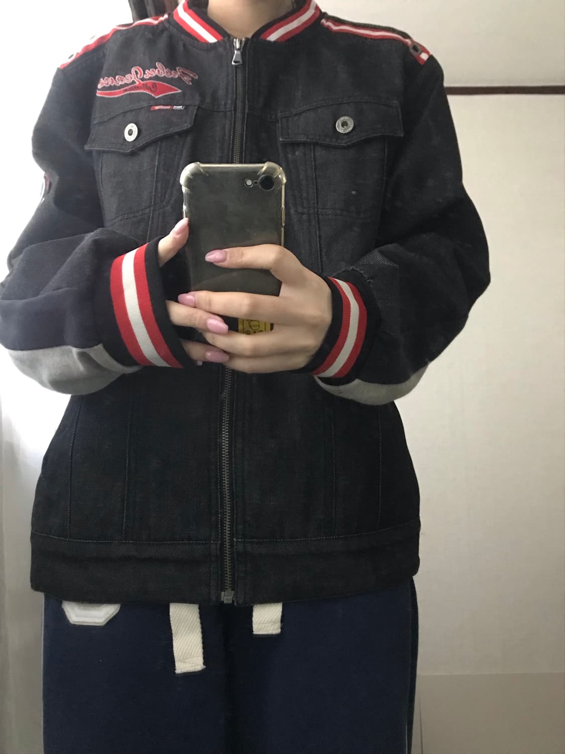 푸부 00s 빅로고 데님 자켓 상품이미지5