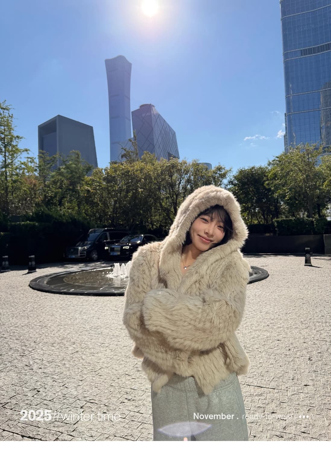 파리지앵바이브 후드 퍼자켓 상품이미지3