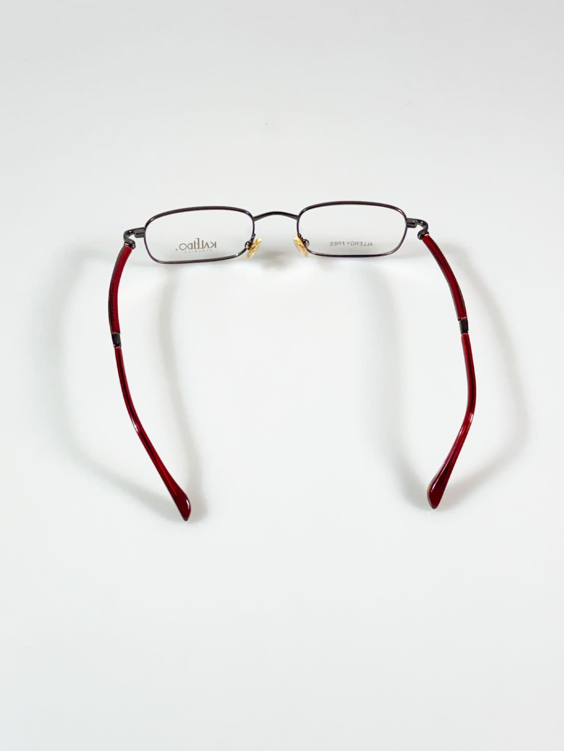 90s KALEIDO 슬림 스퀘어 메탈 프레임 빈티지 안경 상품이미지5