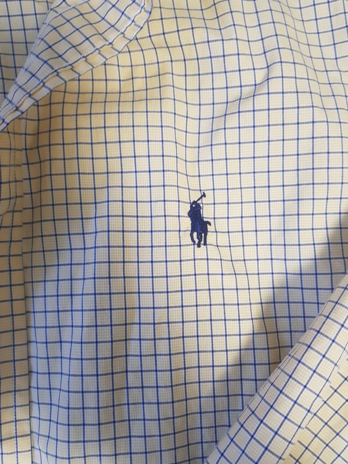 Polo Ralph Lauren yellow navy checkshirt 상품이미지3