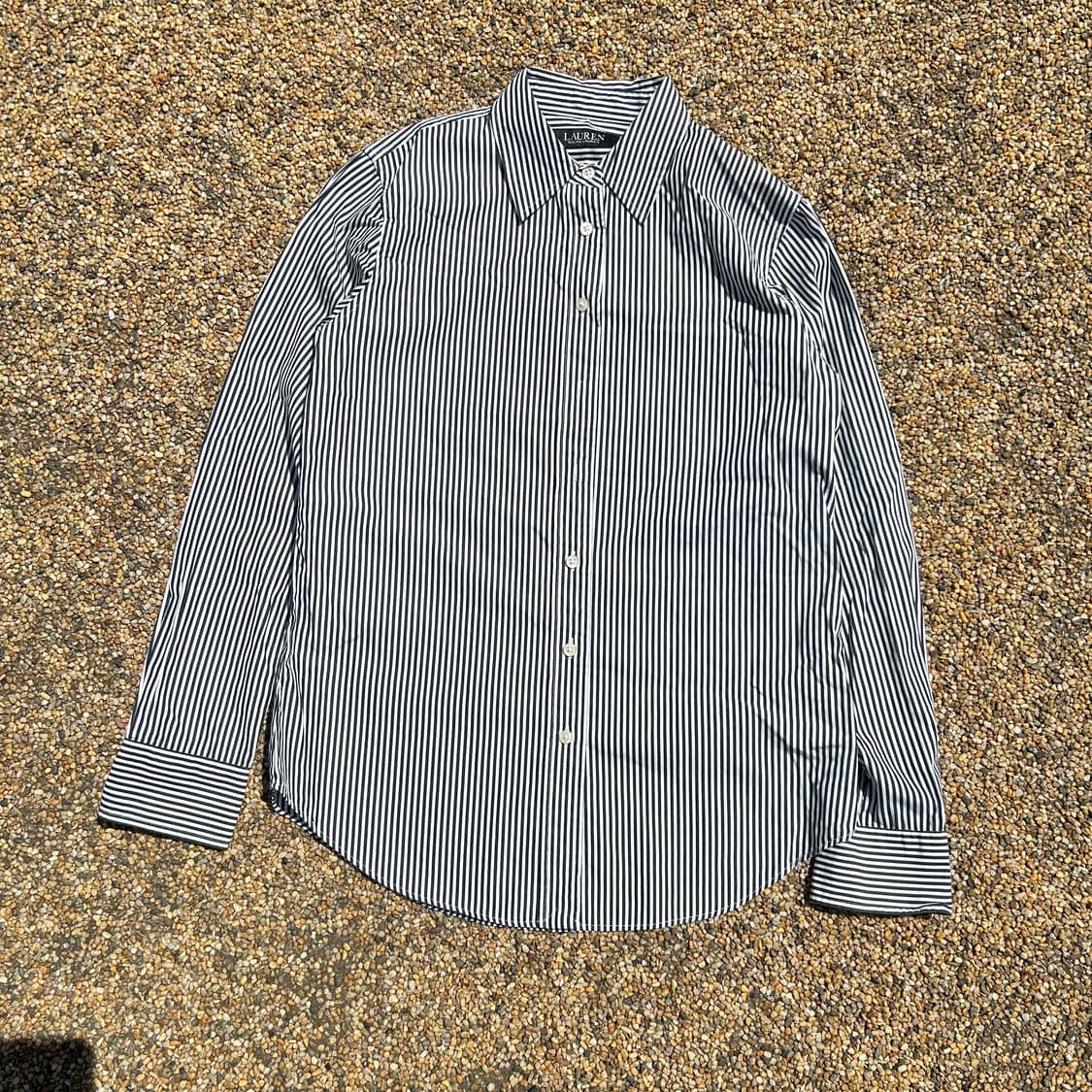 폴로(POLO RalphLauren) 블랙 화이트 스트라이프 셔츠 상품이미지1