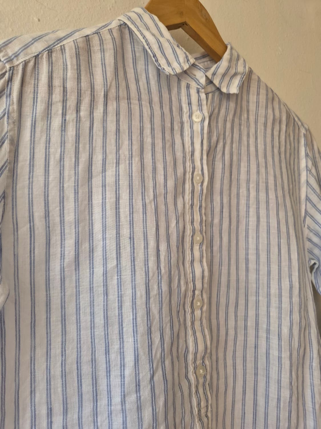 유니클로 여성 스트라이프린넨블라우스 S사이즈 상품이미지4