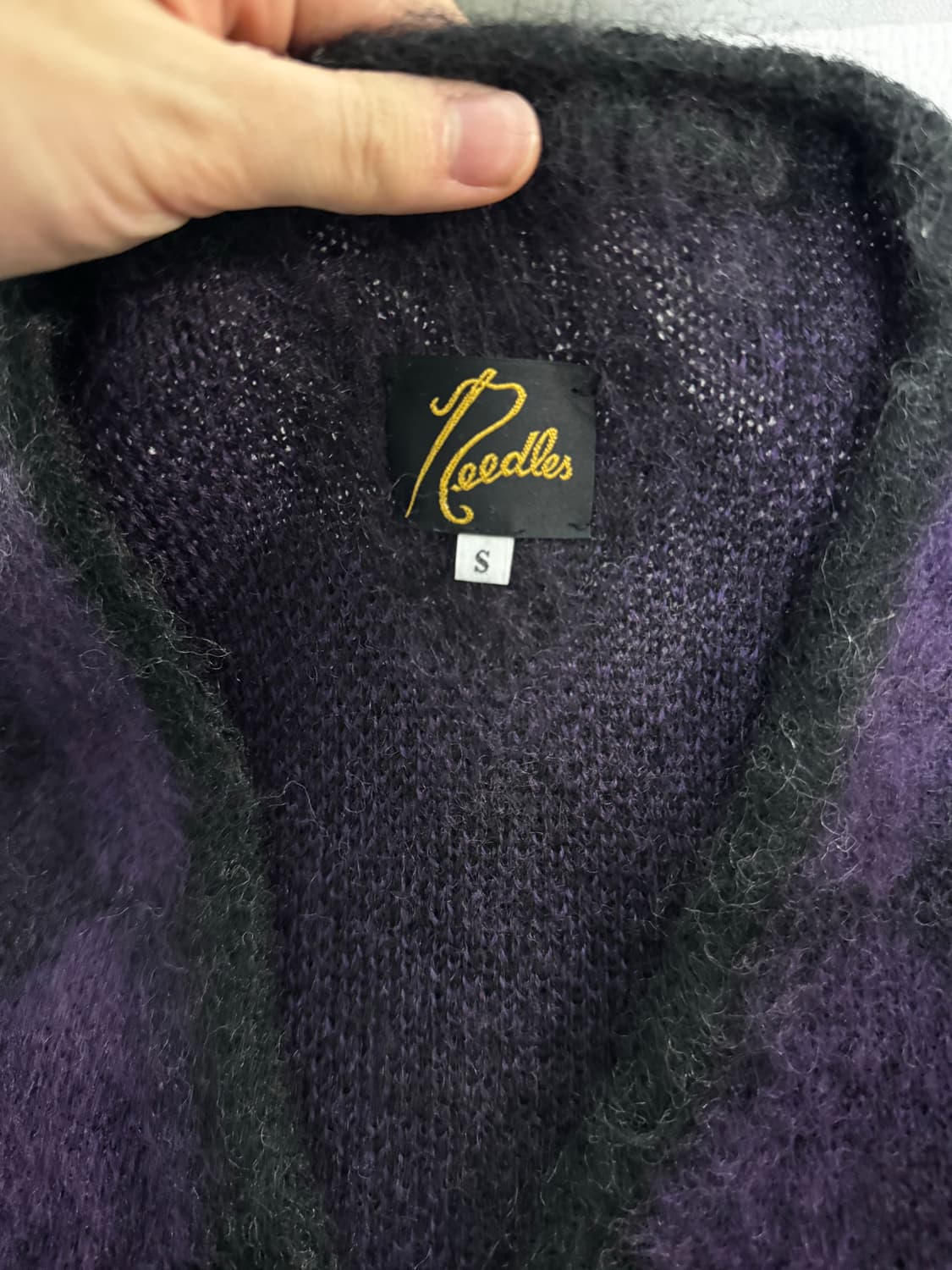 니들스 모헤어 다이아몬드 차콜 가디건 상품이미지3