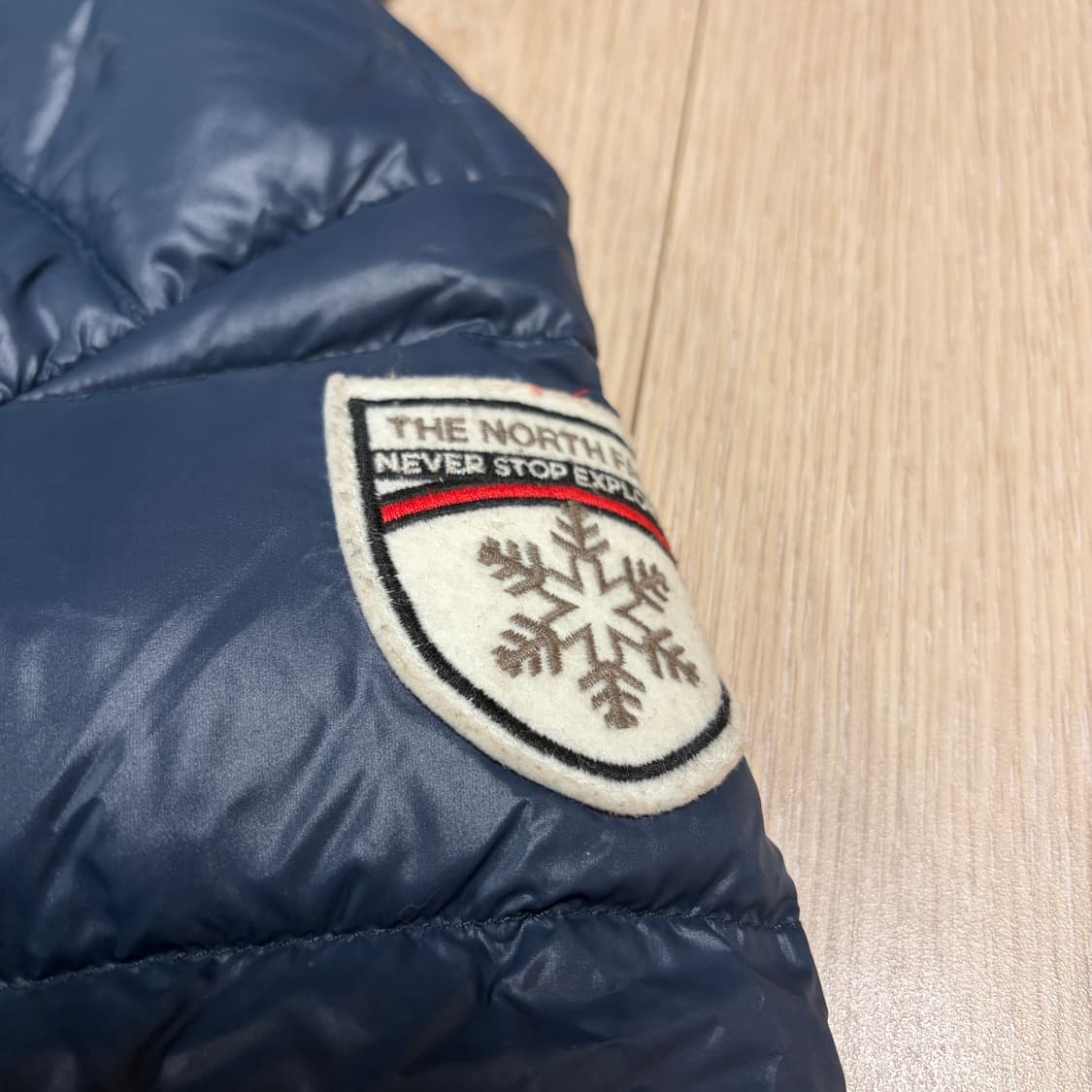 W)노스페이스 700구스다운 네이비 투웨이 숏패딩 상품이미지5