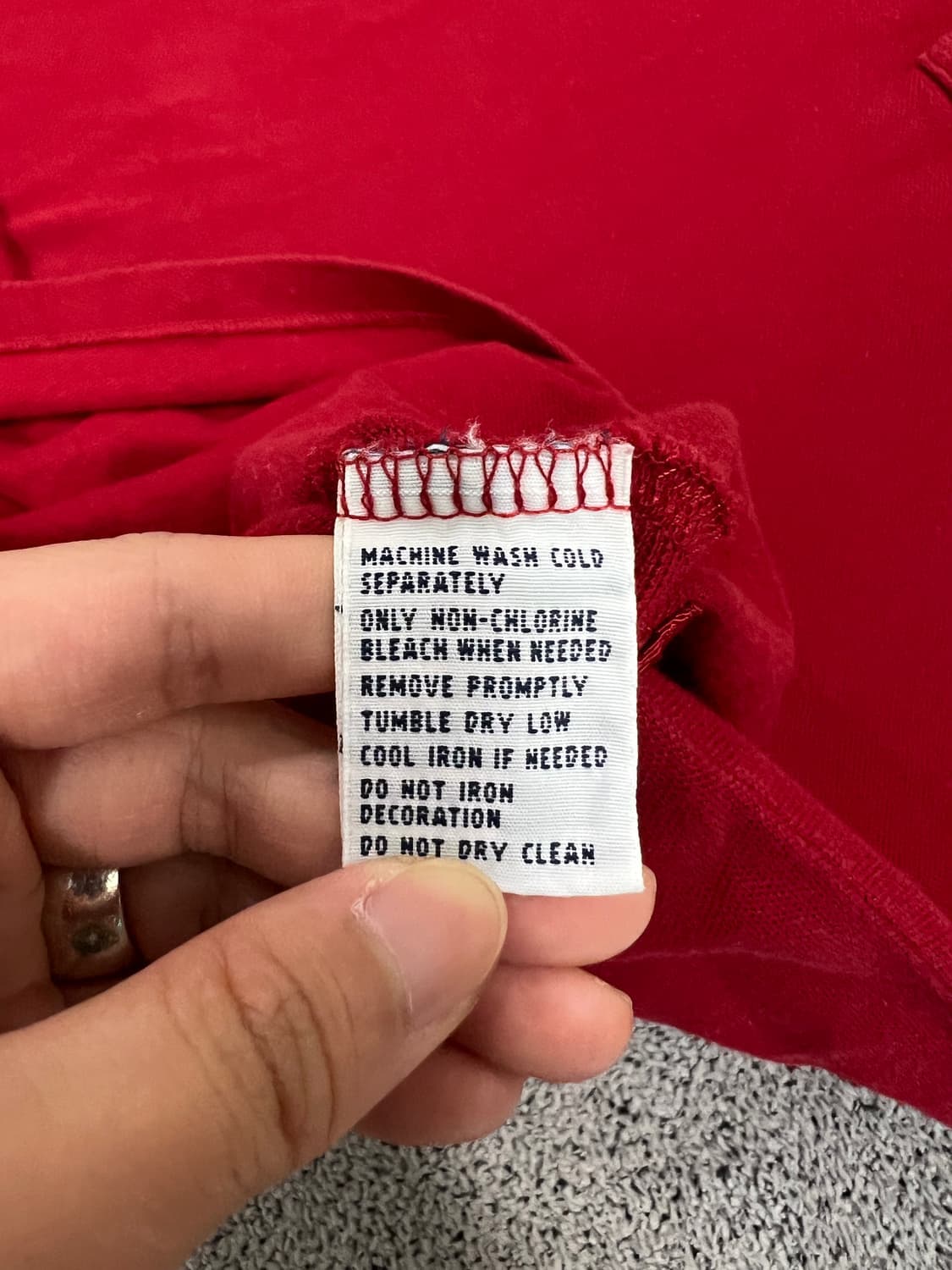 (XL) 폴로랄프로렌 자수로고 반팔 카라 티 레드 상품이미지4