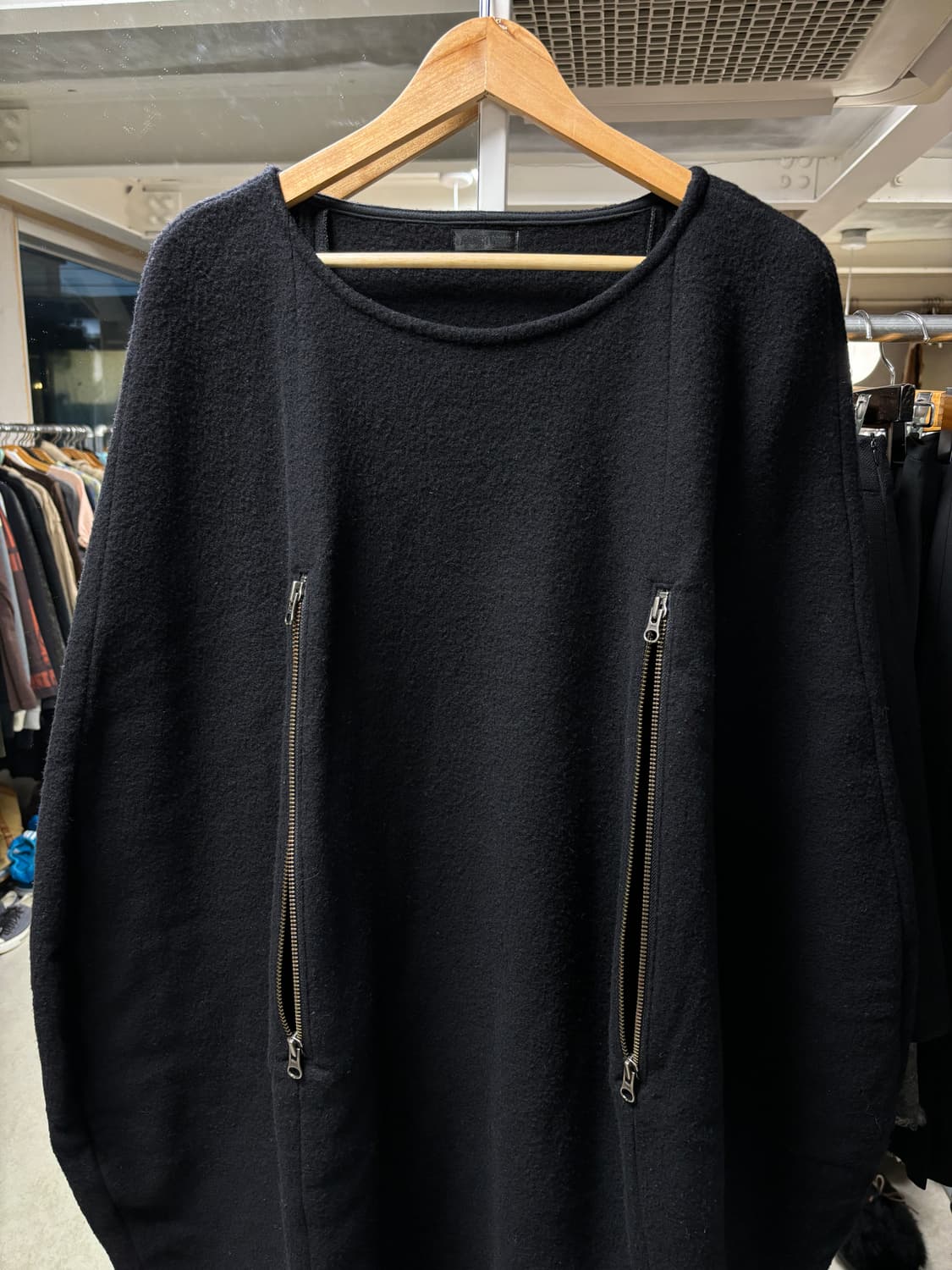 Addict noir 울 지퍼 케이프 상품이미지5