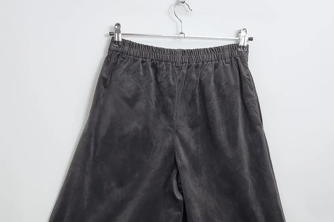 꼼사이즘 블랙 코듀로이 와이드 팬츠  상품이미지5