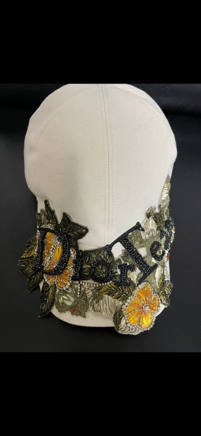 디올 데님 티어스 한정판 엠브로이더리 볼캡 상품이미지3