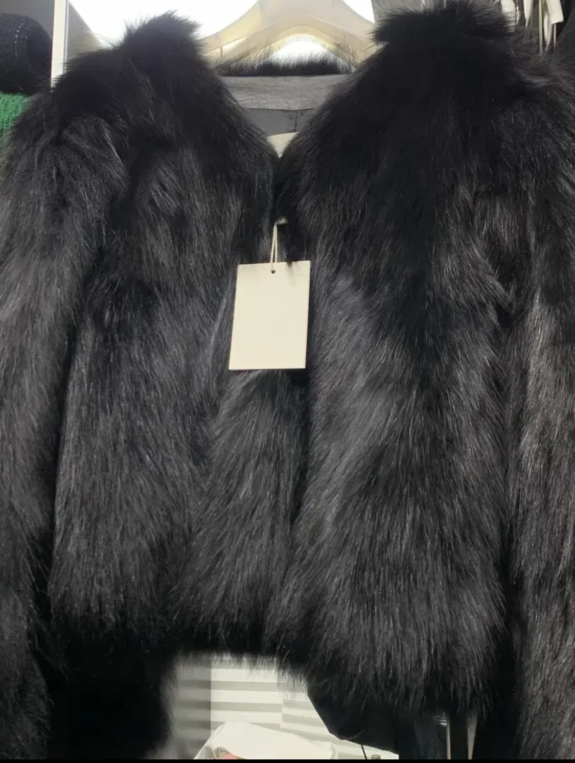 Ore Fox Fur Jacket Black 새상품 판매 상품이미지4