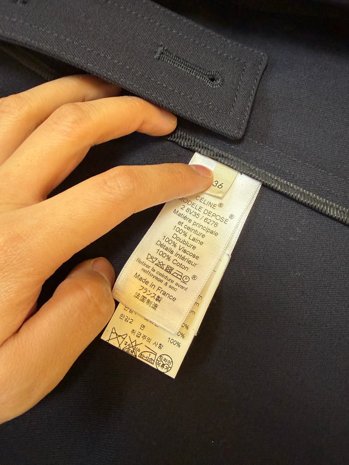 올드 셀린 네이비 트렌치 코트 36사이즈 상품이미지5