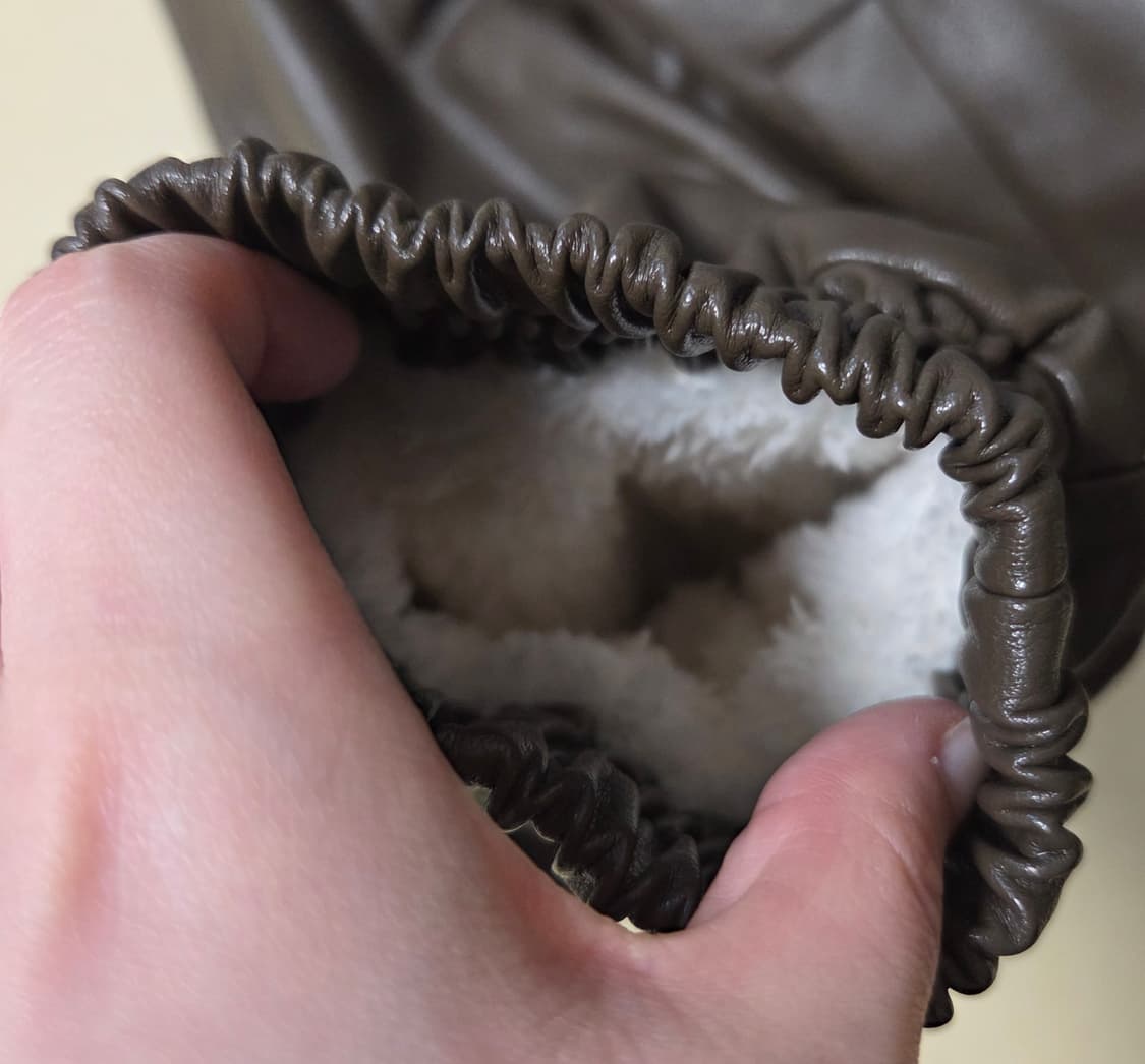 (월요일까지 할인)[새상품] 데일리쥬 가죽자겟 털 안감 상품이미지4