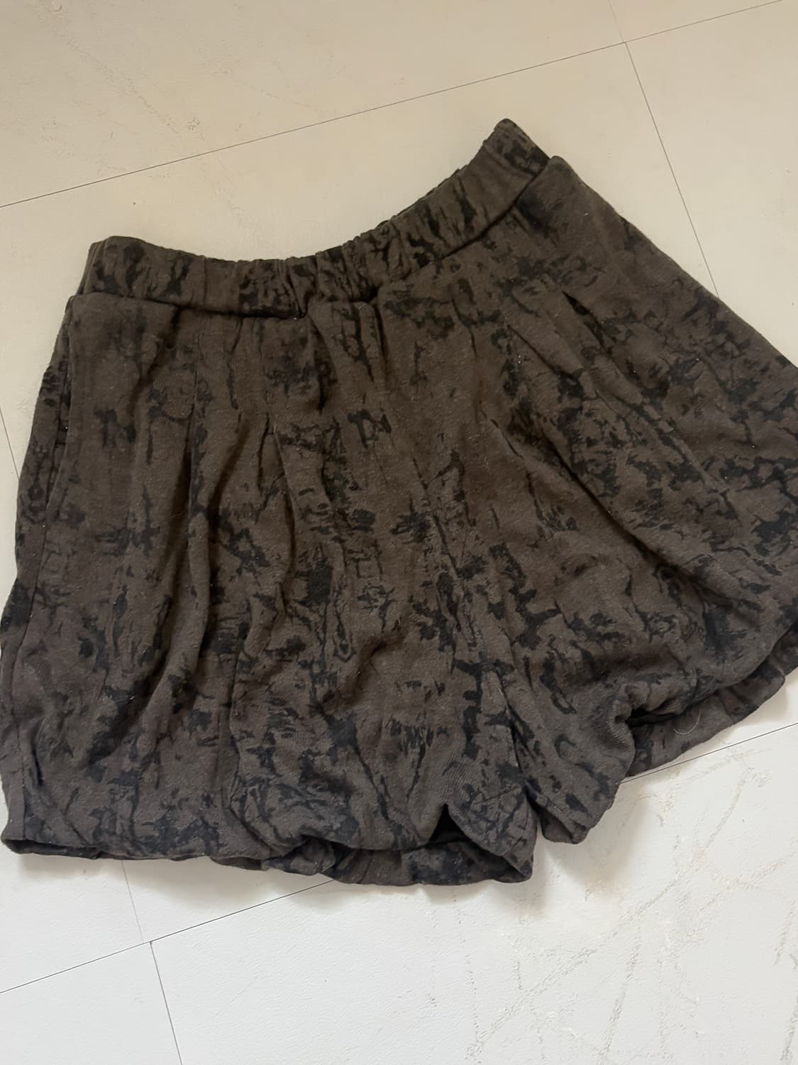 • Dark Brown Banded Waist Balloon shorts 상품이미지4