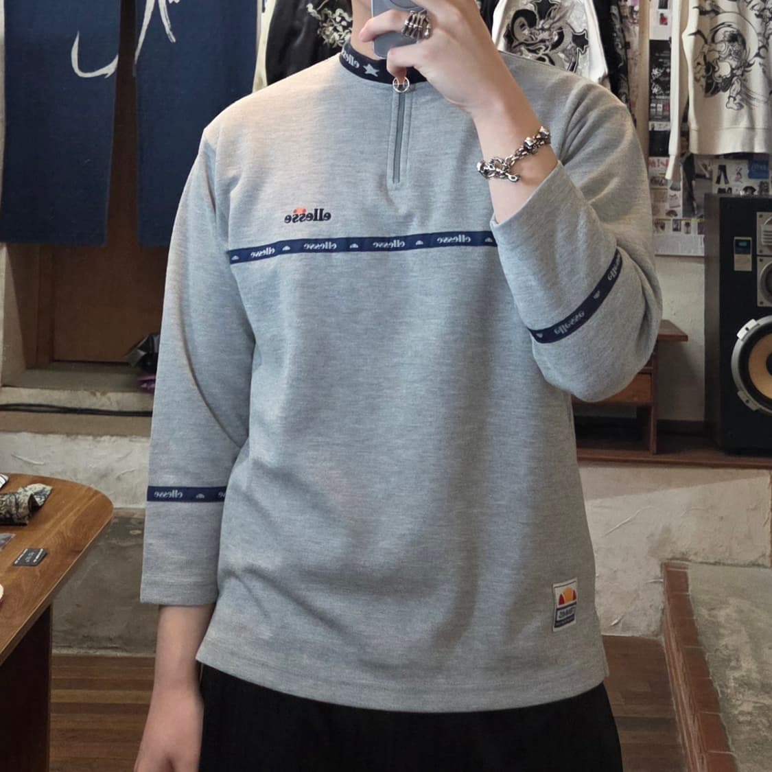 엘레쎄 그레이 반집업 7부 롱슬리브 상품이미지2