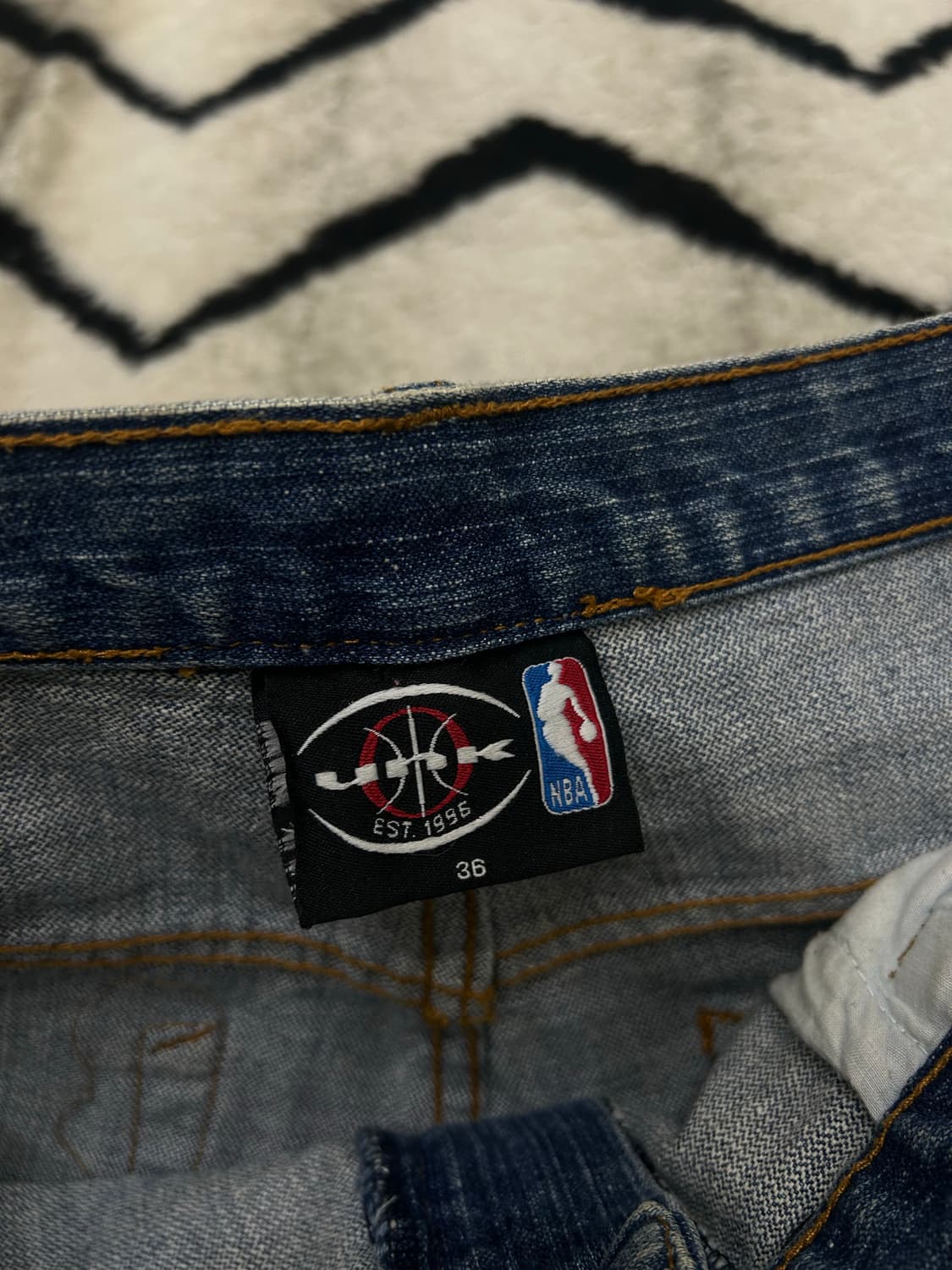 [36]NBA UNK 패치워크 와이드 데님팬츠/기장수선 상품이미지6