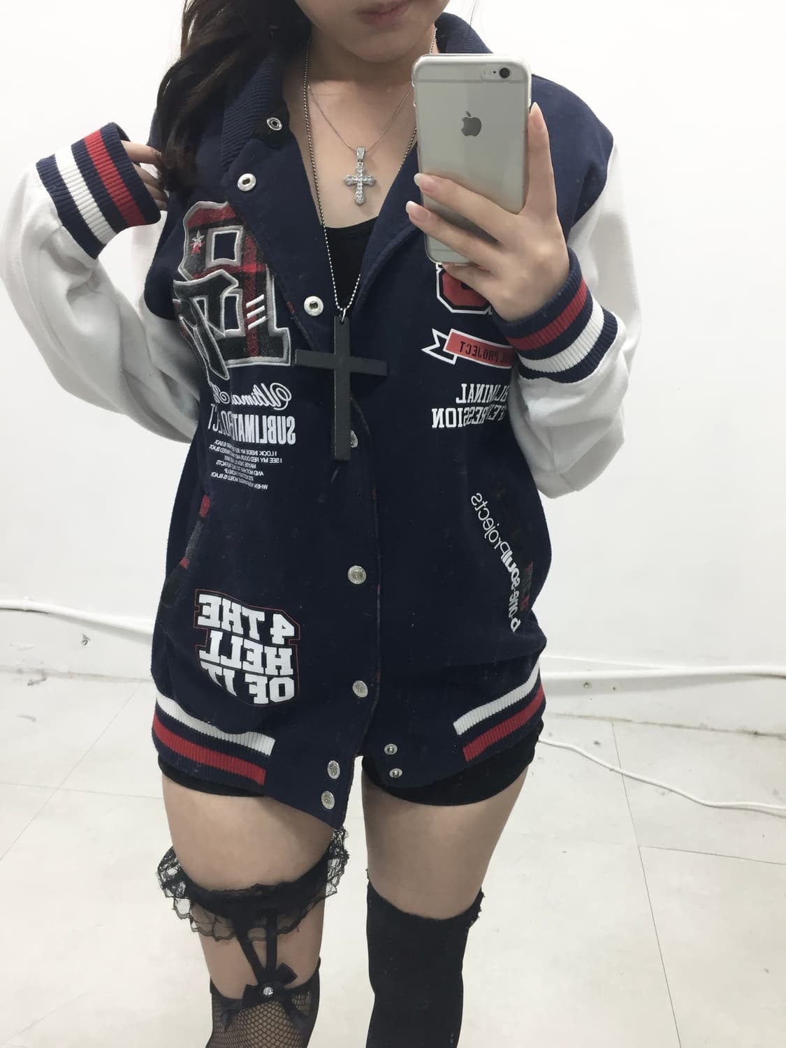 [JPN] y2k 펑크 레터링 스타디움 자켓 상품이미지2