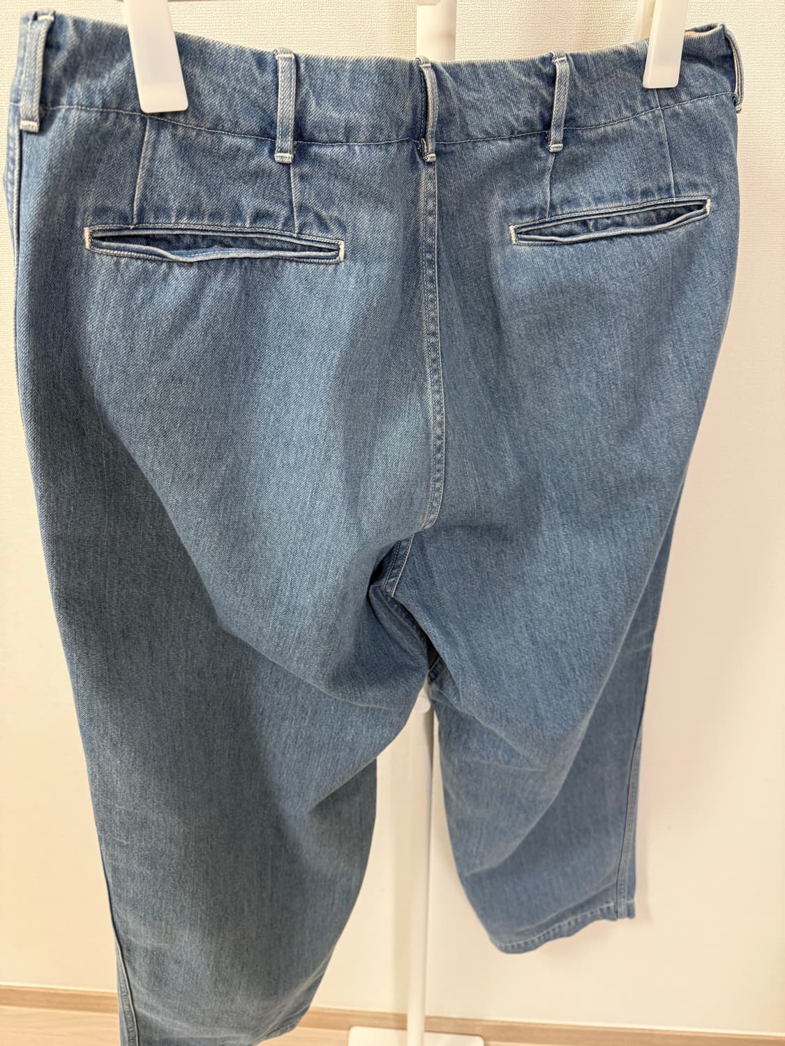 나나미카 와이드 데님 팬츠 인디고 블리치 34사이즈 상품이미지3