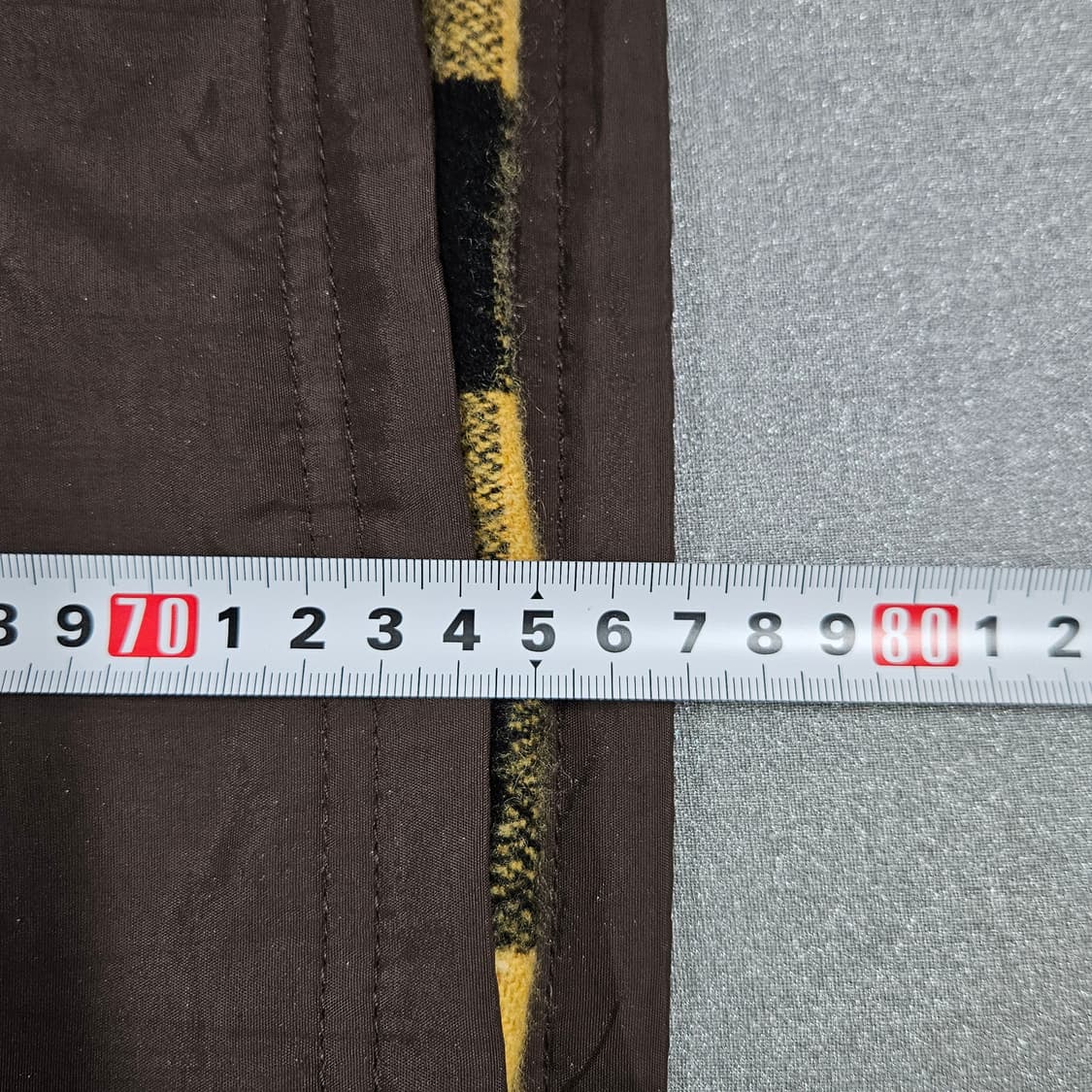 XL 105) 노스페이스 브라운 체크 후드 자켓 바람막이 상품이미지6