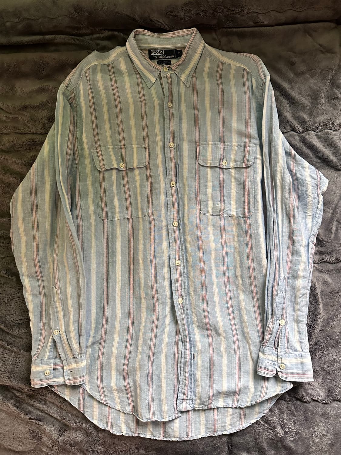 폴로 랄프로렌 스트라이프 린넨 셔츠 상품이미지1