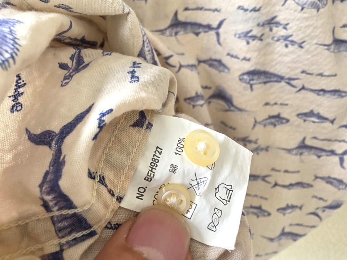 블랑그레이시 피싱패턴 셔츠 상품이미지7