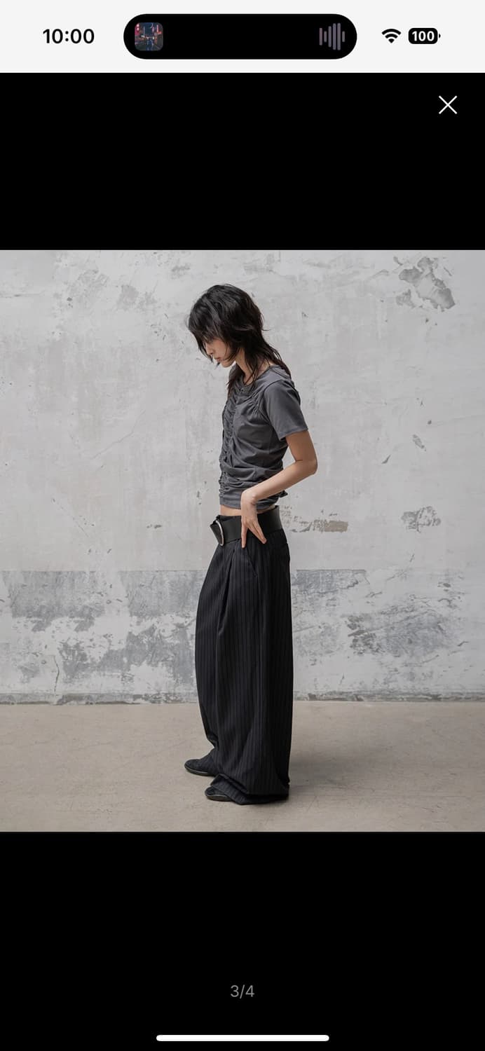 모산 스트라이프 팬츠 상품이미지2