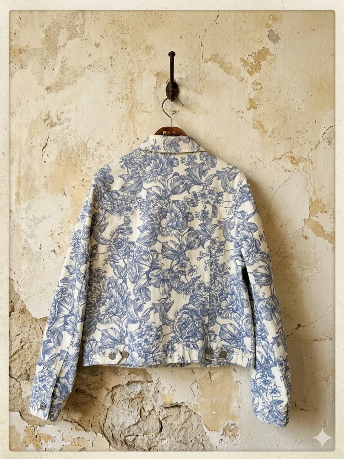 에디바우어 블루 플로럴 데님자켓 상품이미지3