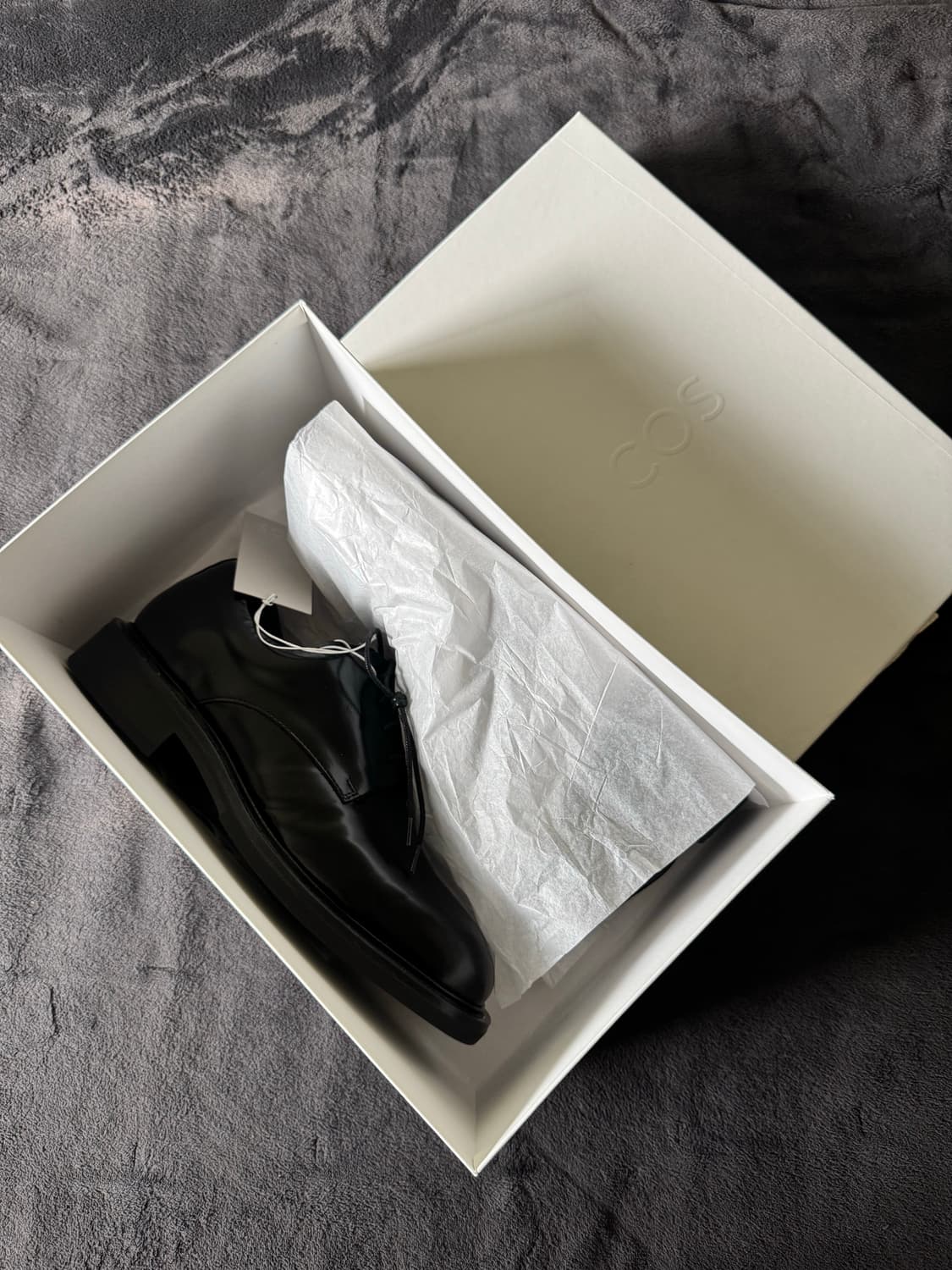 COS 스퀘어 토 레더 더비 슈즈 상품이미지1