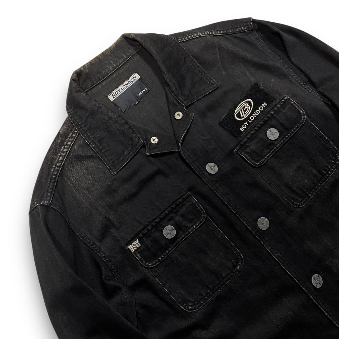 보이 런던 진스 90s 락시크 흑청 데님 자켓 상품이미지4
