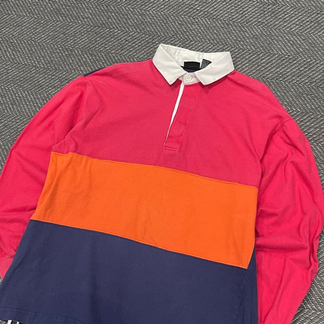 킵스 베이 코튼 배색 럭비 티셔츠 v0336 상품이미지3