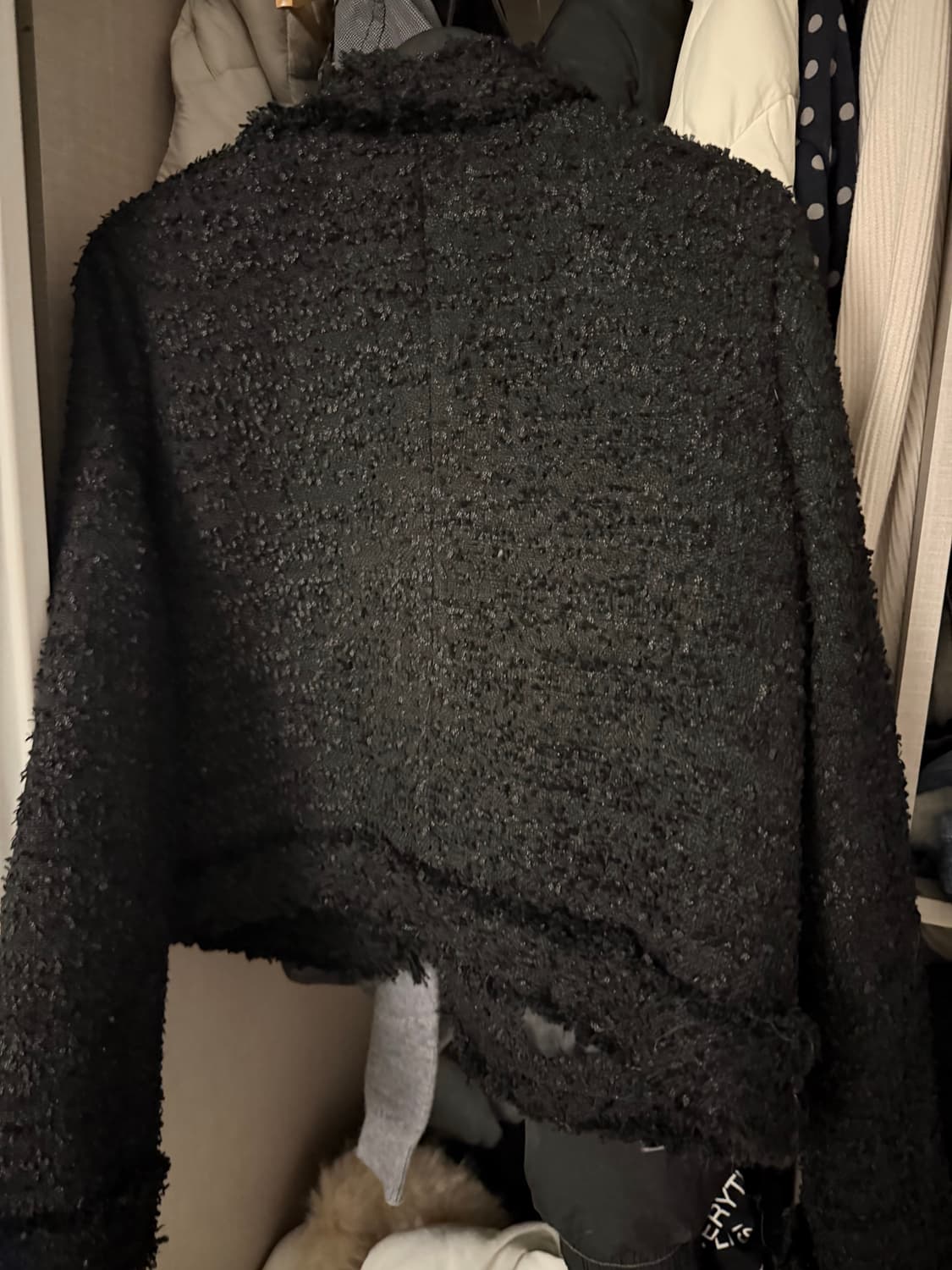 khakipoint 카키포인트 앤틱 크롭 트위트 블랙 상품이미지4