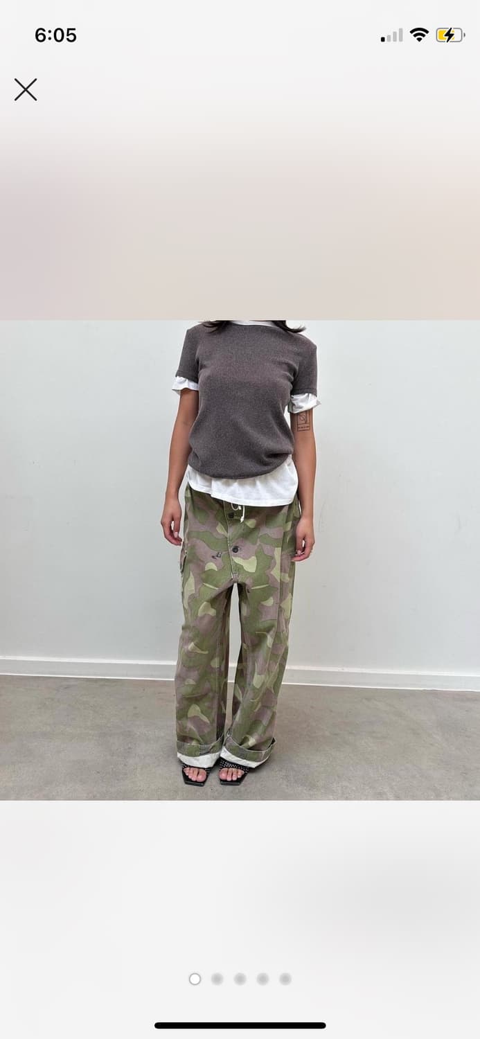 빈티지 핀란드군 m62 카모 카고 바지 상품이미지3