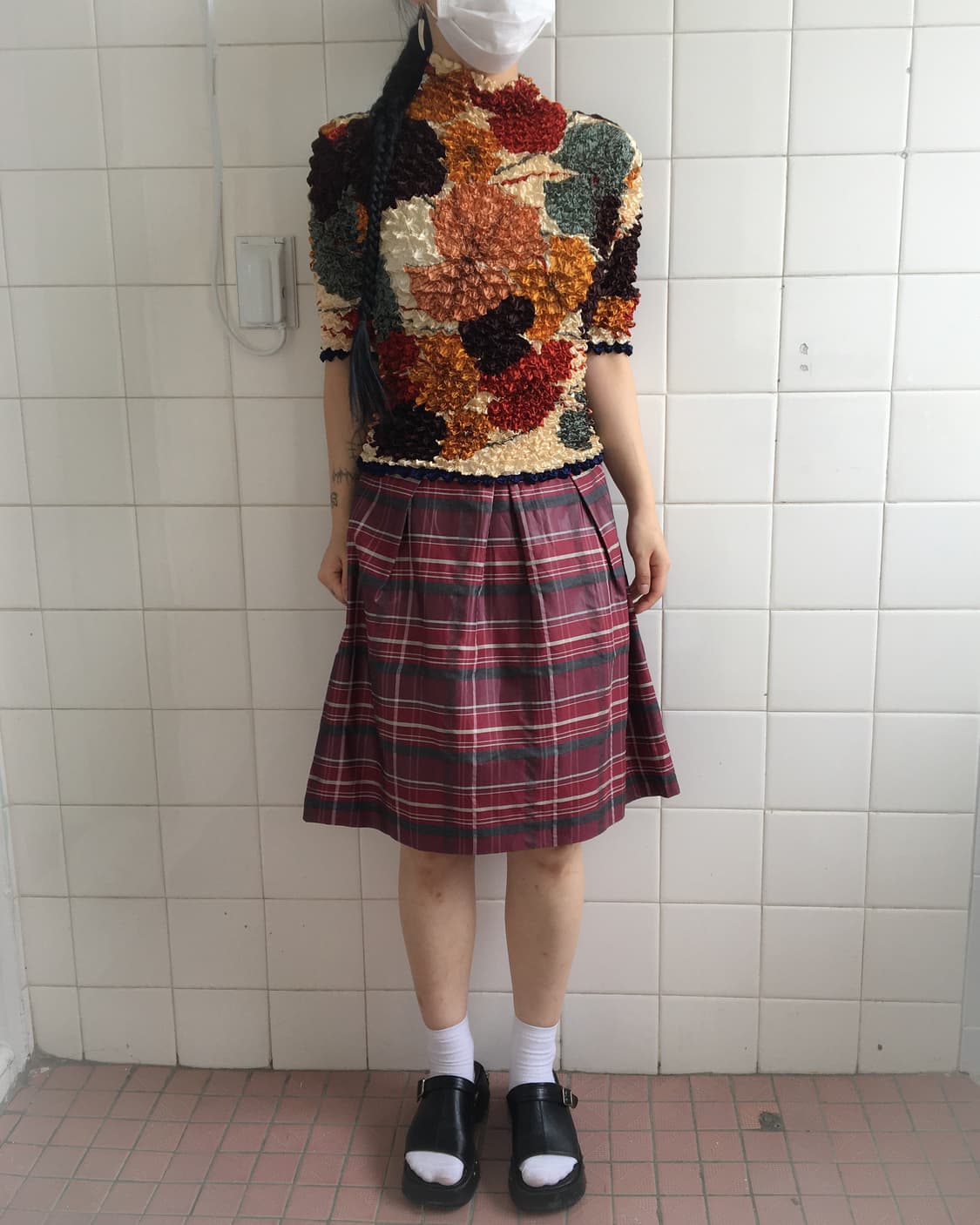 Courreges check pattern skirt 상품이미지4