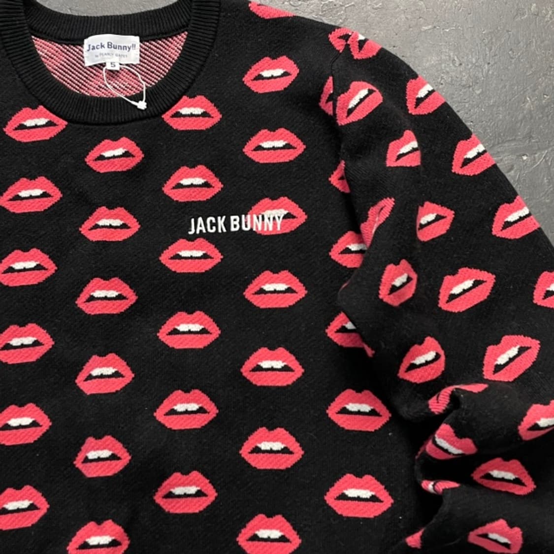 100 파리게이츠 잭 버니 립 패턴 니트 상품이미지2