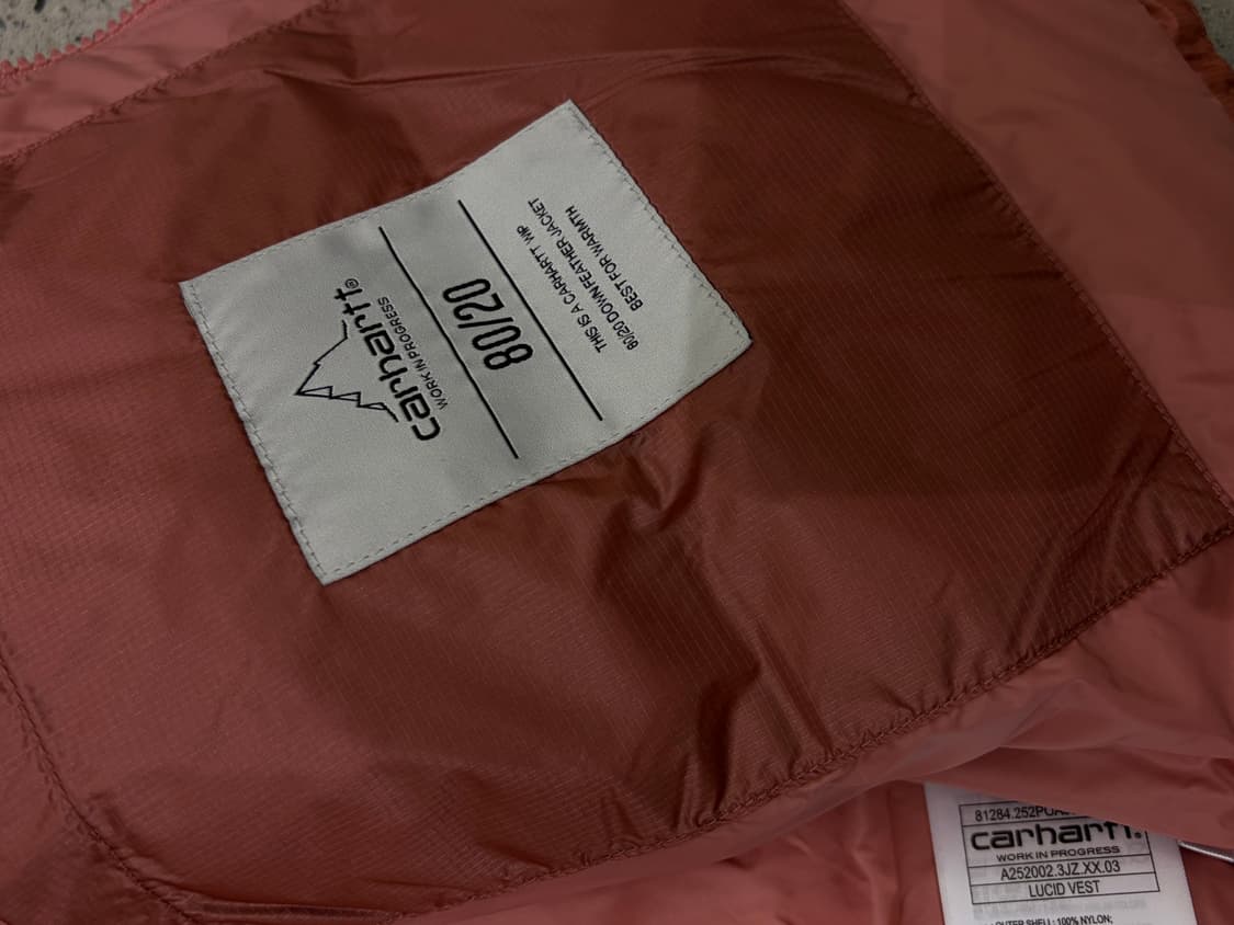 칼하트WIP 루시드 다운 패딩 조끼 M 상품이미지2