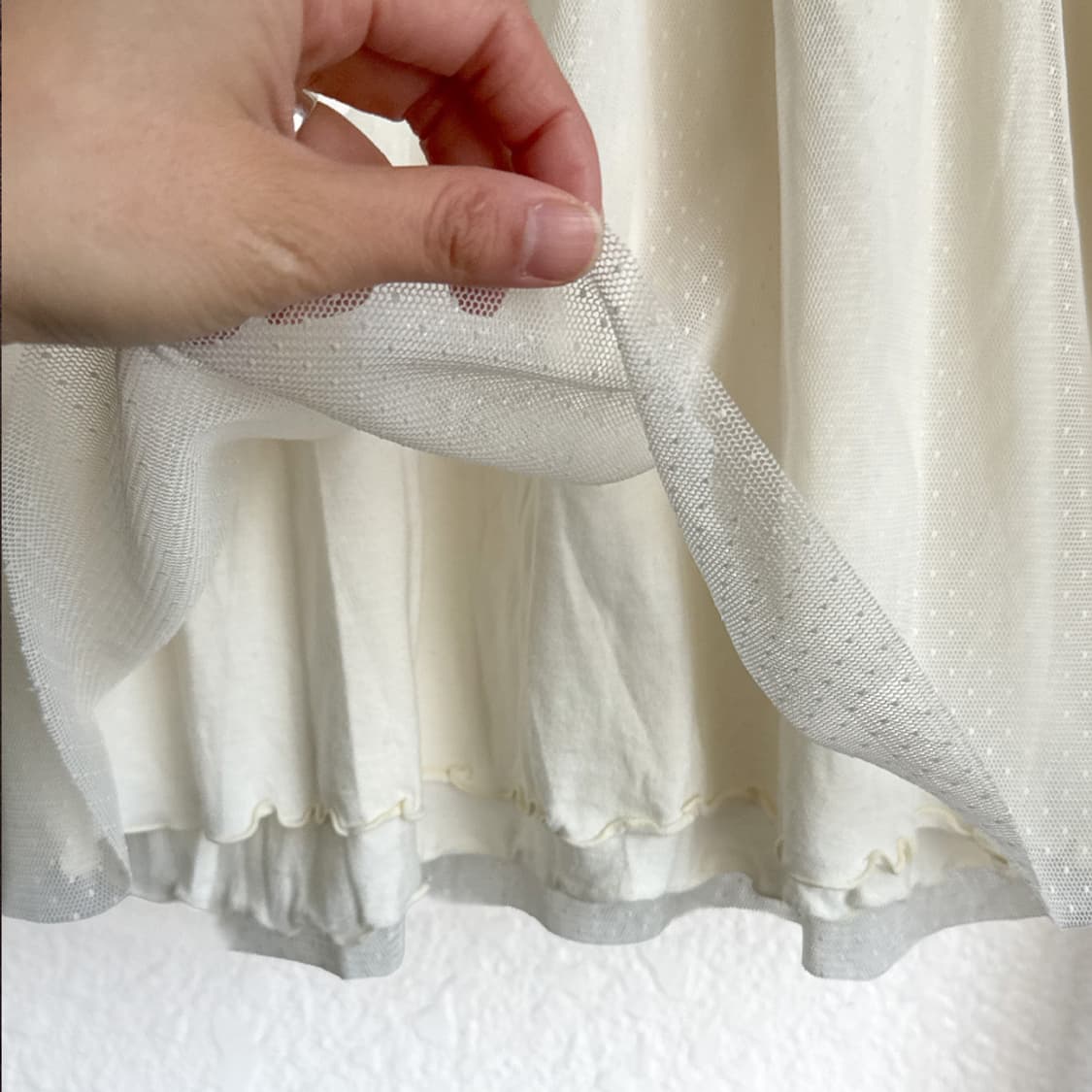 크림 드리즐 튤 탑 상품이미지5