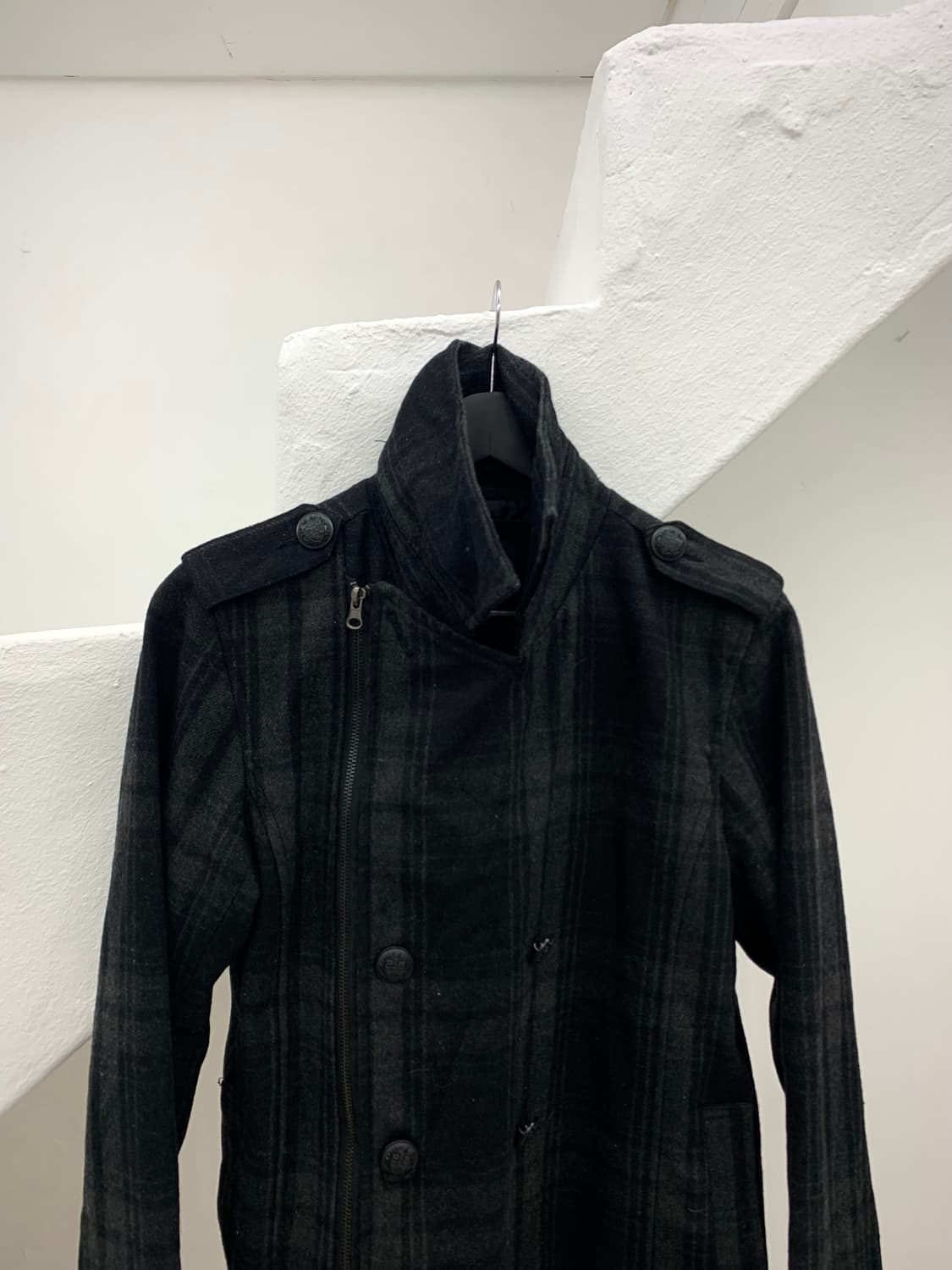Tartan check pattern punk detail jacket  상품이미지4
