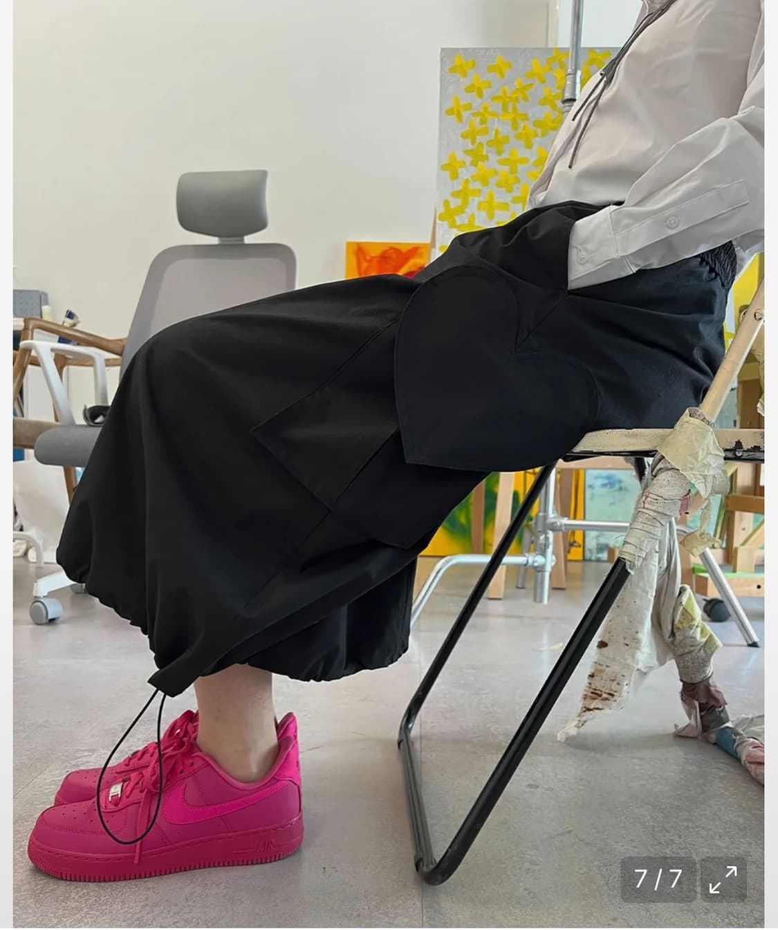 더뮤지엄비지터 하트 카고 벌룬 스커트 새상품 상품이미지1