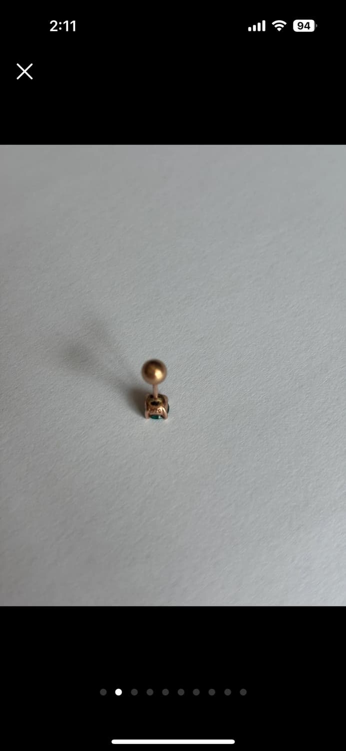 스톤헨지 14k 에메랄드 5월 탄생석 피어싱 상품이미지5