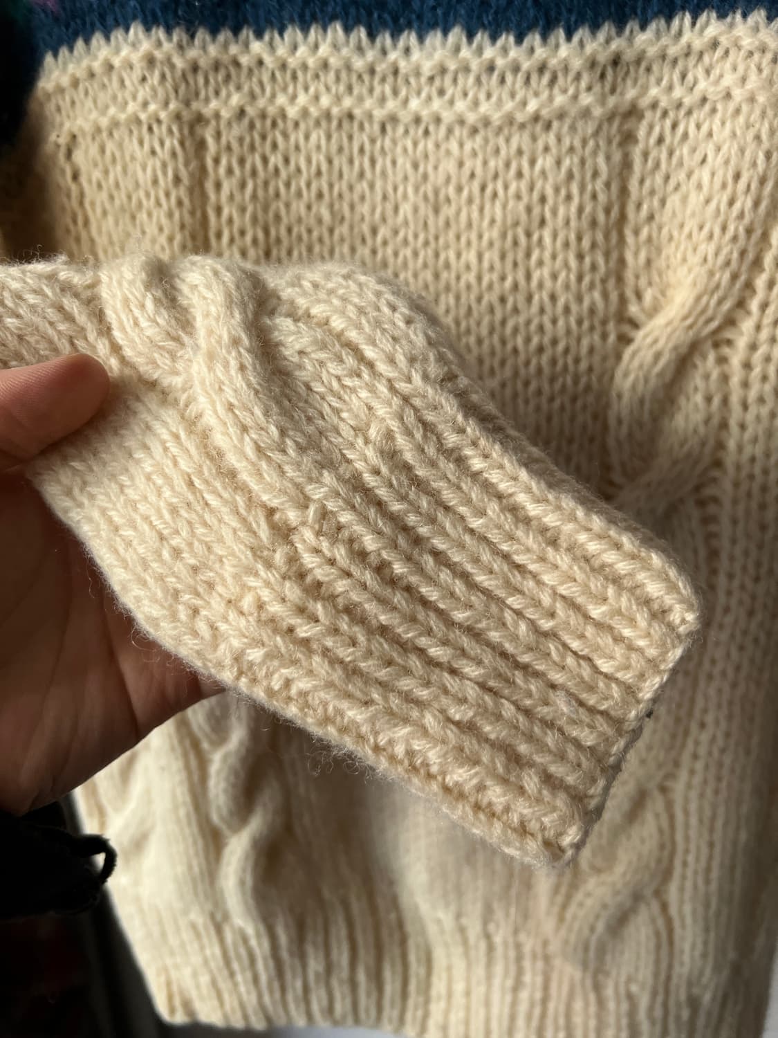 [S]90's 울리치 USA 우먼스 덕 패턴 피셔맨 스웨터 상품이미지6