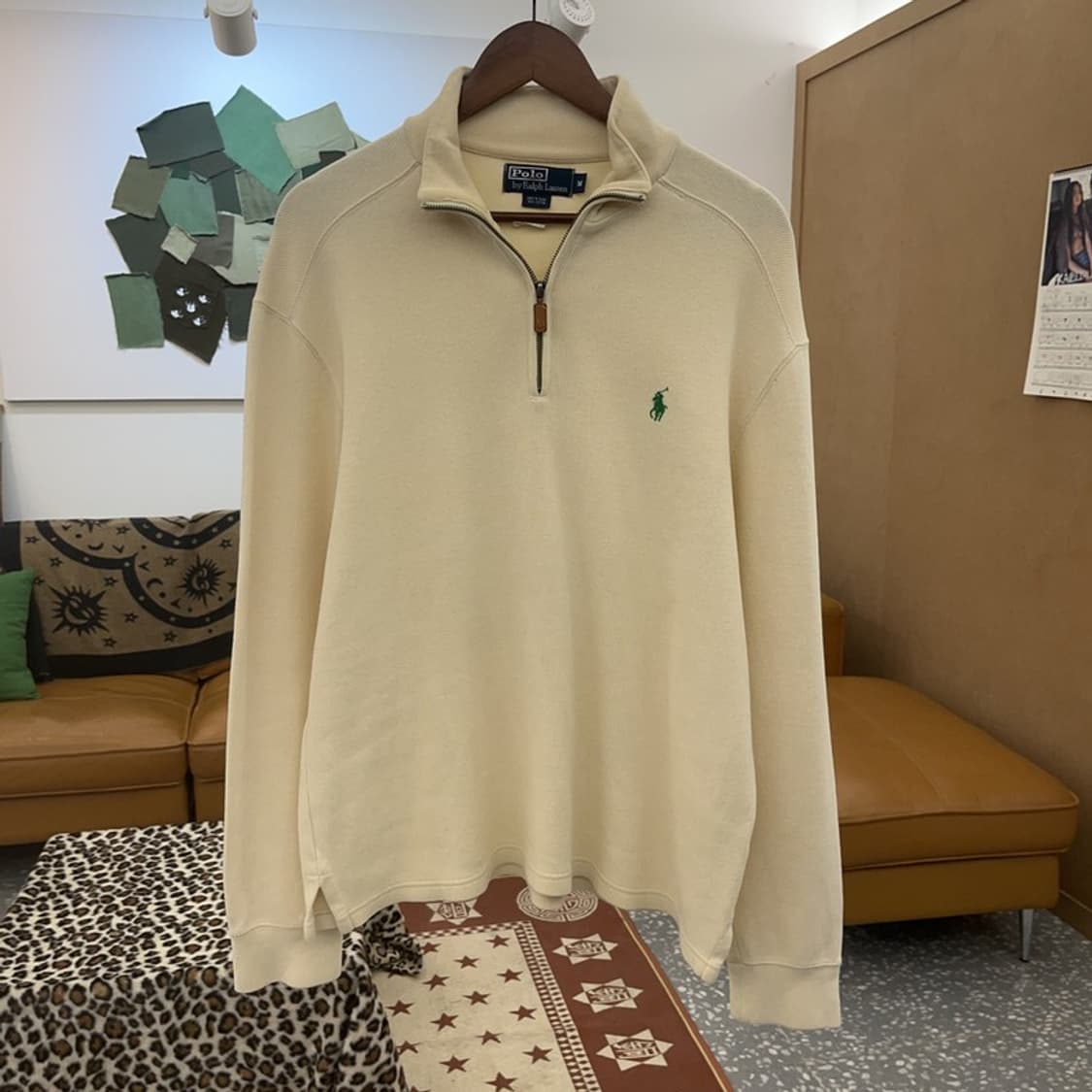 폴로 랄프로렌 캐주얼 빈티지 오트밀 반집업 니트 M C09440 상품이미지3