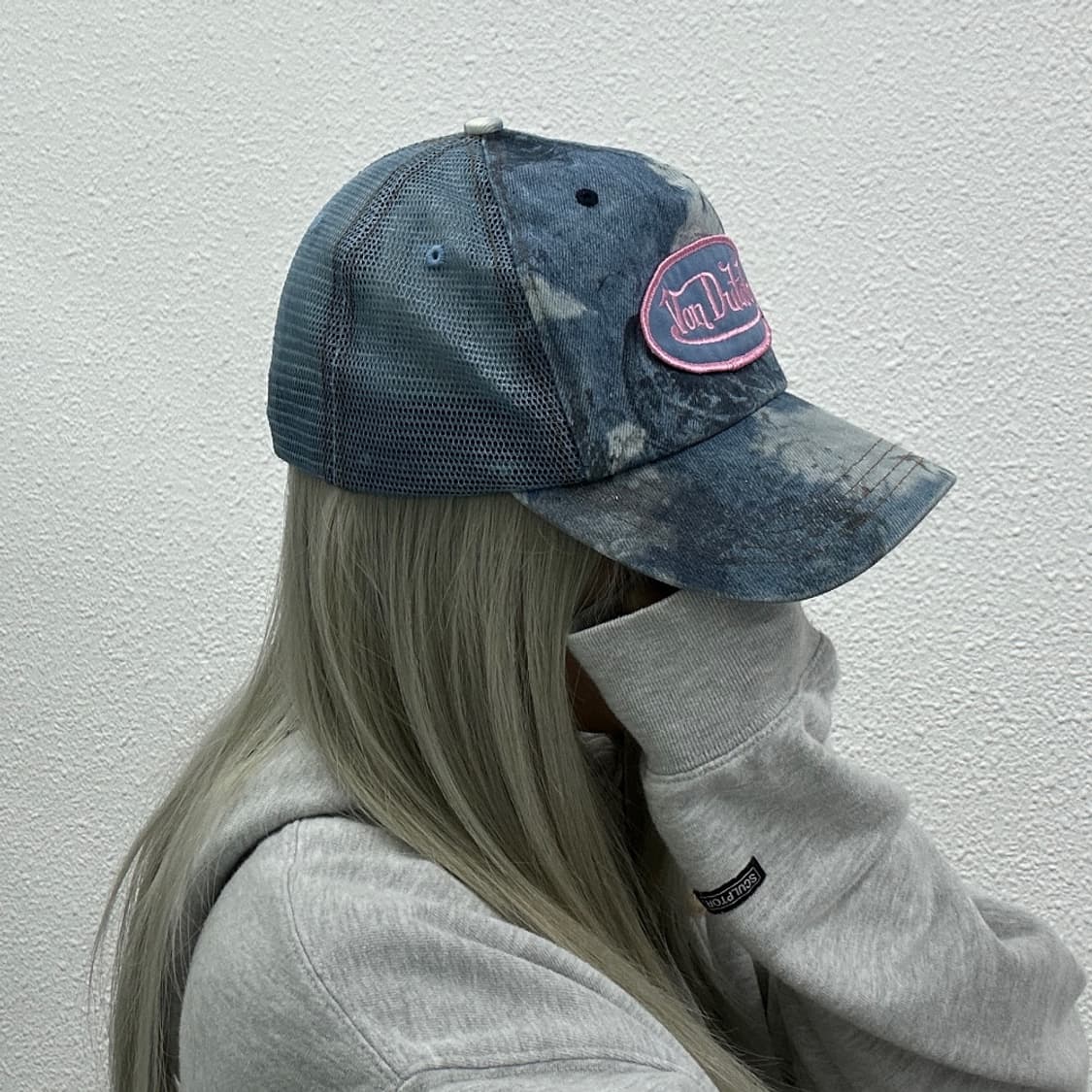 본더치 y2k 블루 볼캡 상품이미지2