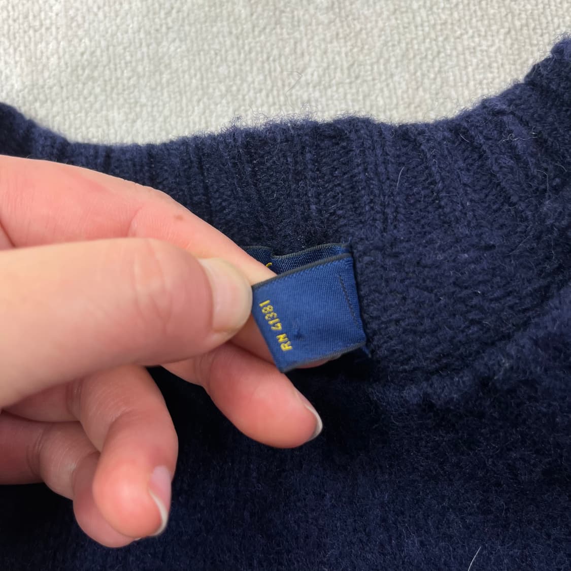 100 폴로랄프로렌 울 네이비 니트 상품이미지3